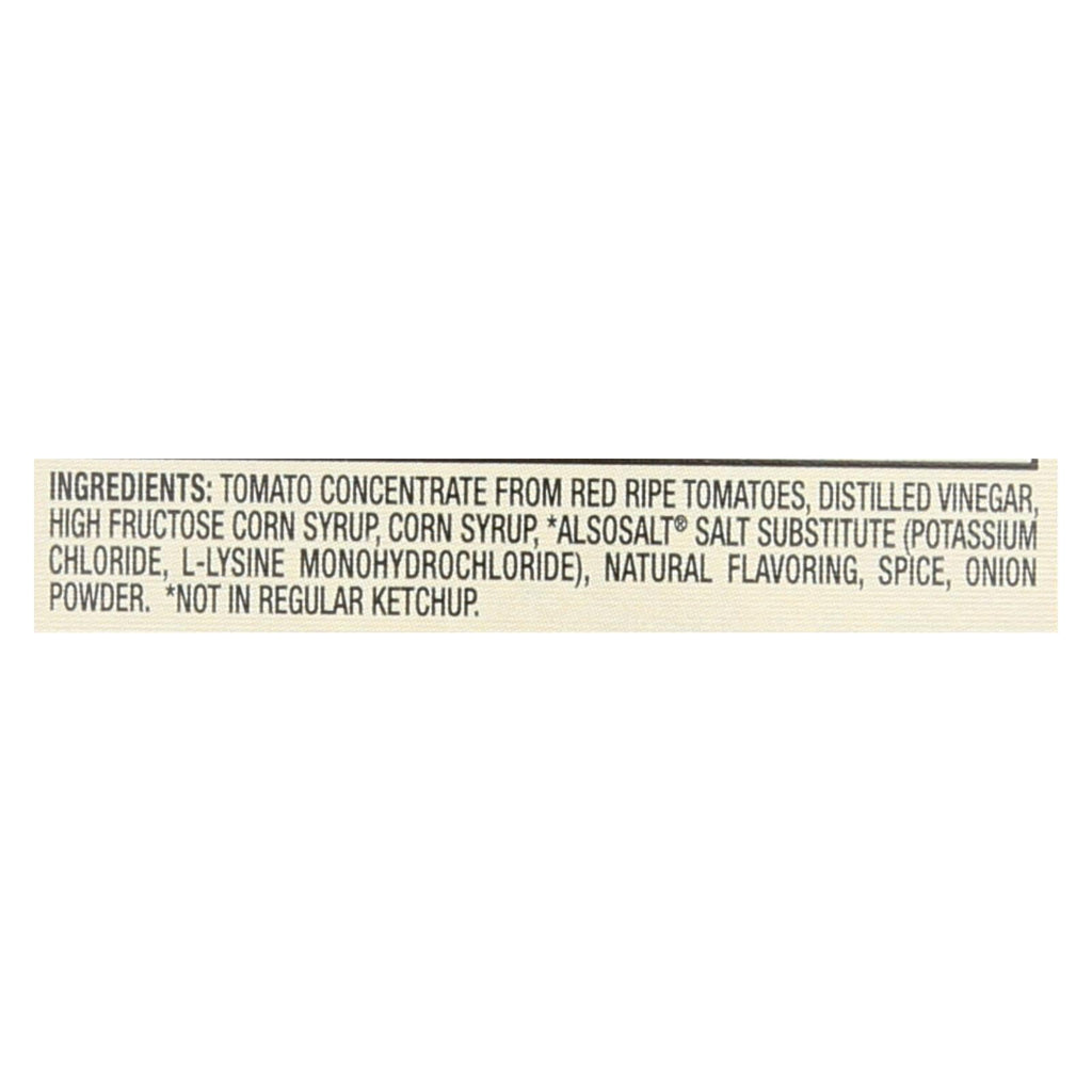 Heinz Ketchup - No Salt - Case of 6 - 14 oz.