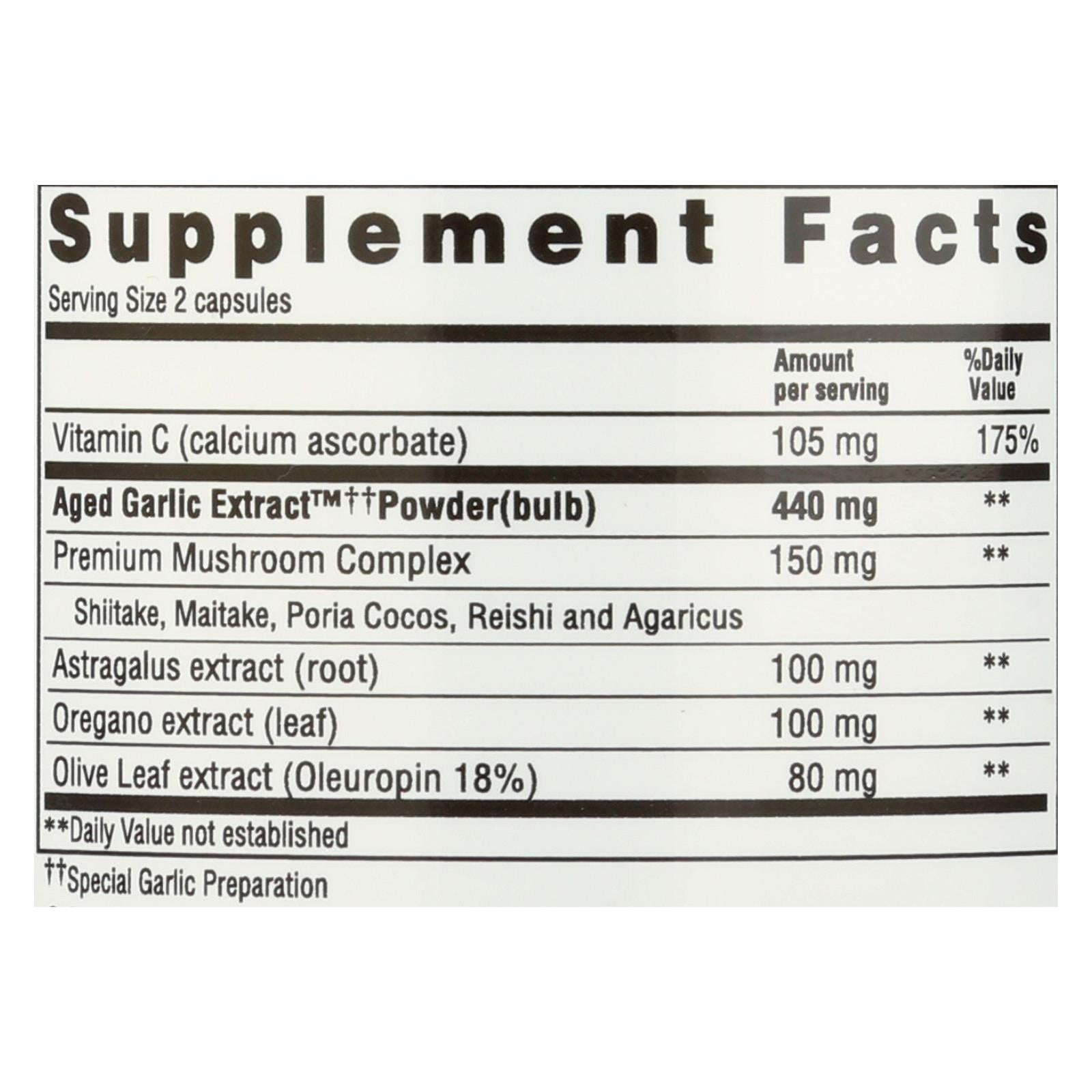 Kyolic Aged Garlic Immune 103 - 100 Capsules