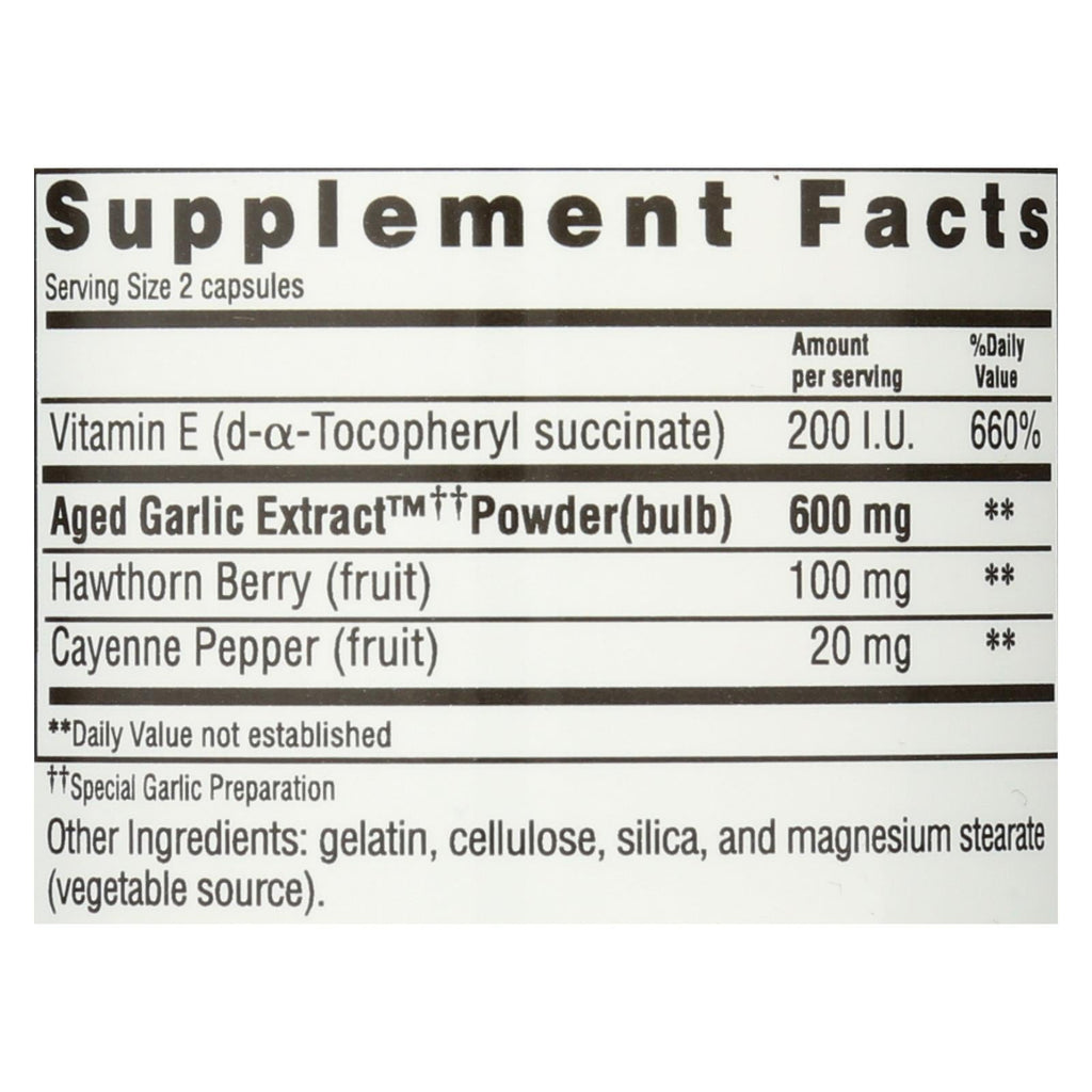 Kyolic Aged Garlic Healthy Heart 100 Capsules