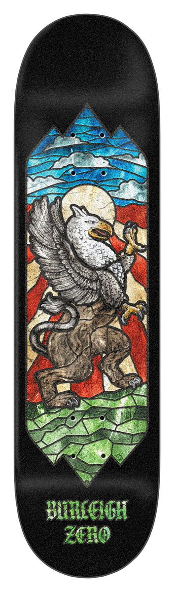 Zero Burleigh "Griffin Stained Glass" 8.5" Skateboard Deck