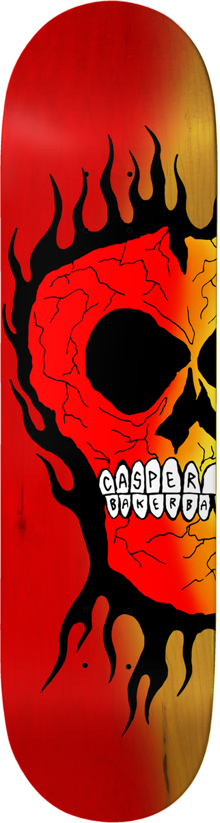 Baker Brooker Rasta Skull 8.5” (B2 Shape) Skateboard Deck