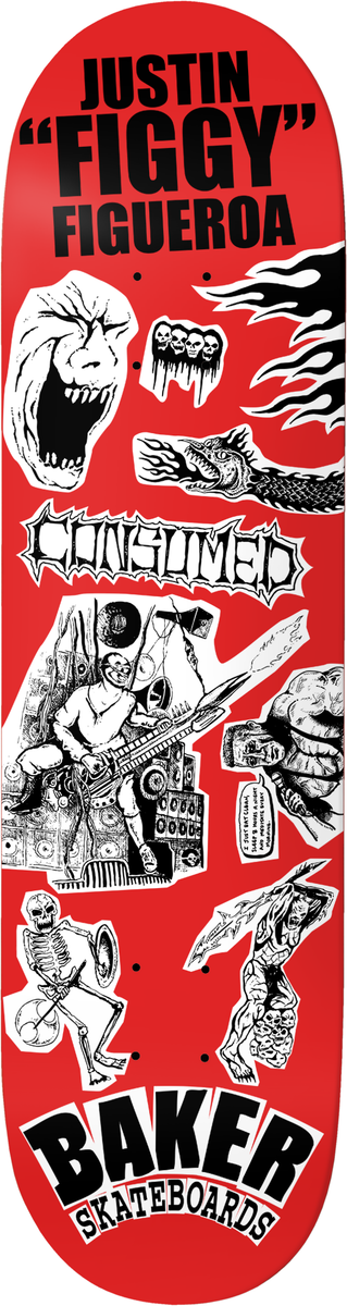 BAKER FIGGY "DIVINE EVIL" 8.38" SKATEBOARD DECK