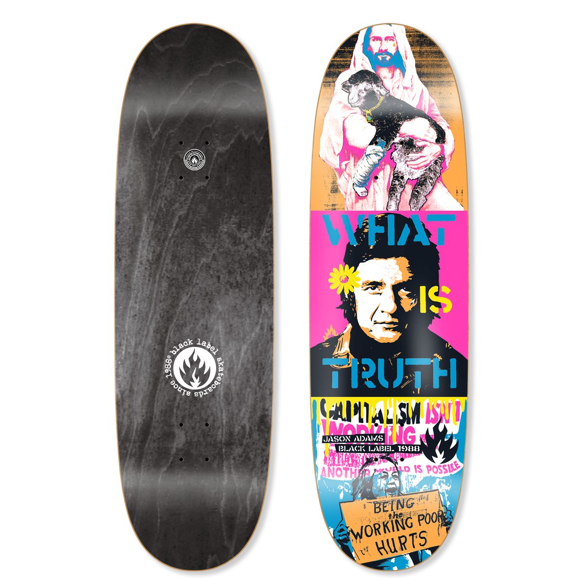 Black Label Jason Adams "TRUTH" 9.5" Custom Egg SKATEBOARD DECK