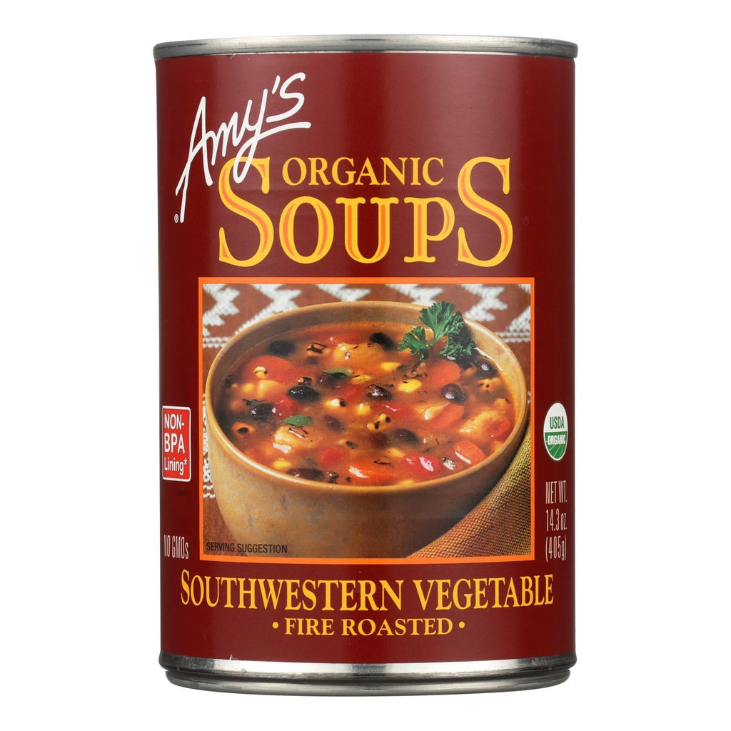 Amy's Organic Southwestern Veggie Soup, 12-Pack, 14.3 Oz