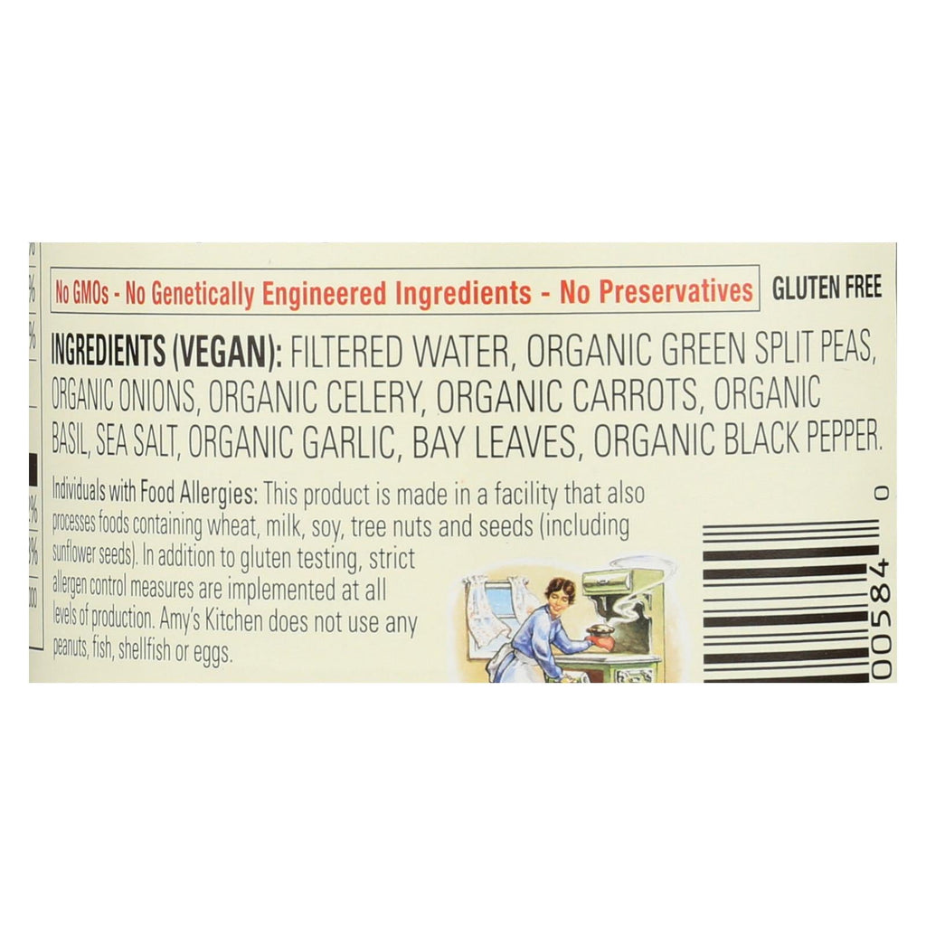 Amy's Organic Low Salt Split Pea Soup, 12-Pack, 14.1 Oz