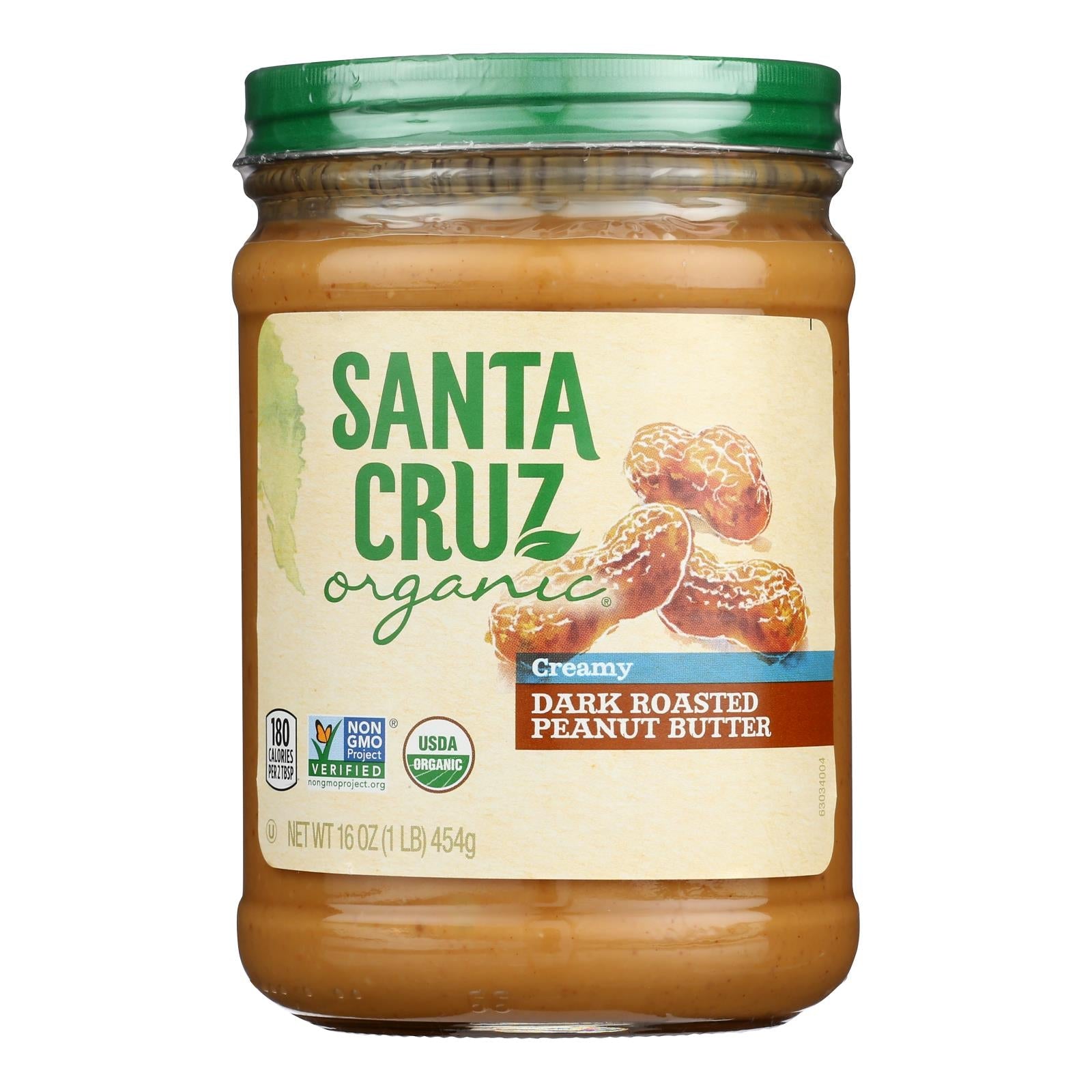 Santa Cruz Organic Dark Roast Creamy PB, 12-Pack, 16 OZ