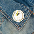 GreaterGood Bee Kind Floral Wreath Enamel Pin - 1.5 Inch Diameter