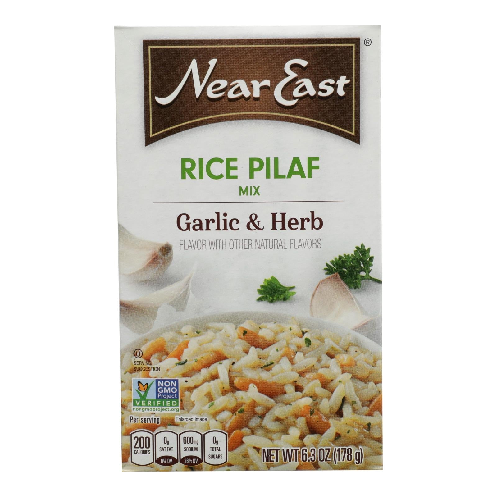 Near East Garlic & Herb Rice Pilafs, 6.3 oz, Pack of 12
