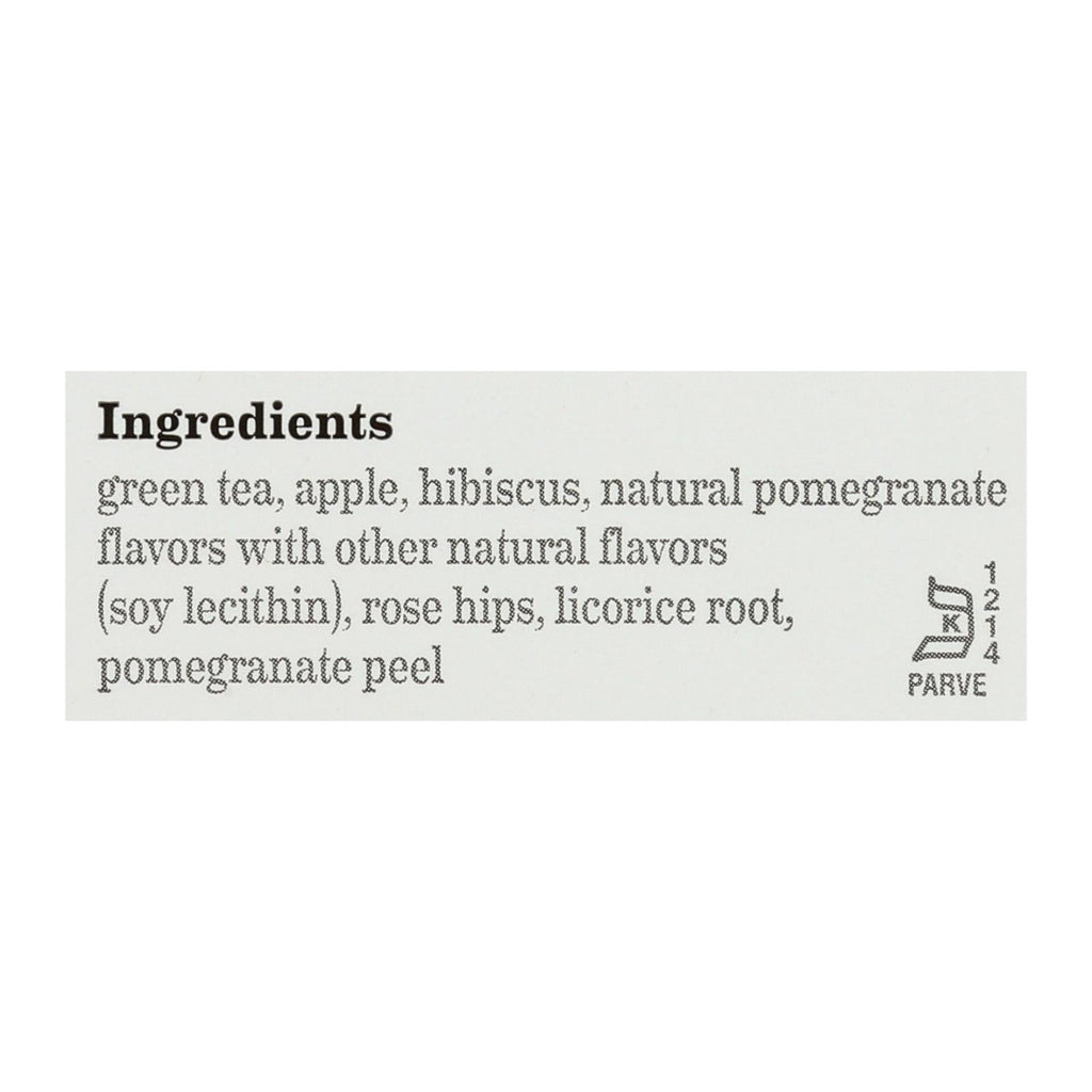 Bigelow Green Tea with Pomegranate - 6 Boxes of 20 Bags