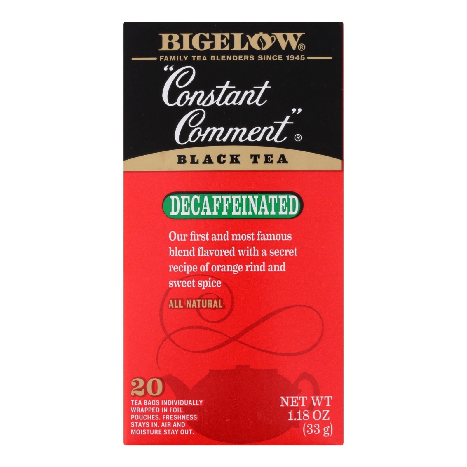 Bigelow Decaf Constant Comment Black Tea - 6x20 Bags
