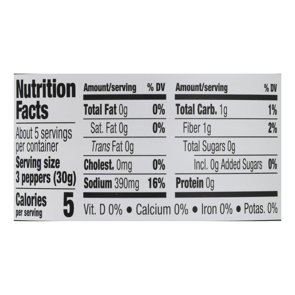 Jeff's Natural Greek Pepperoncini, 12 Oz, Case of 6
