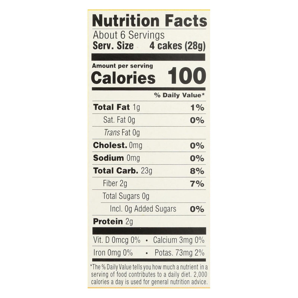 Lundberg Rice Cakes, Brown, Sugar-Free, 6-Pack