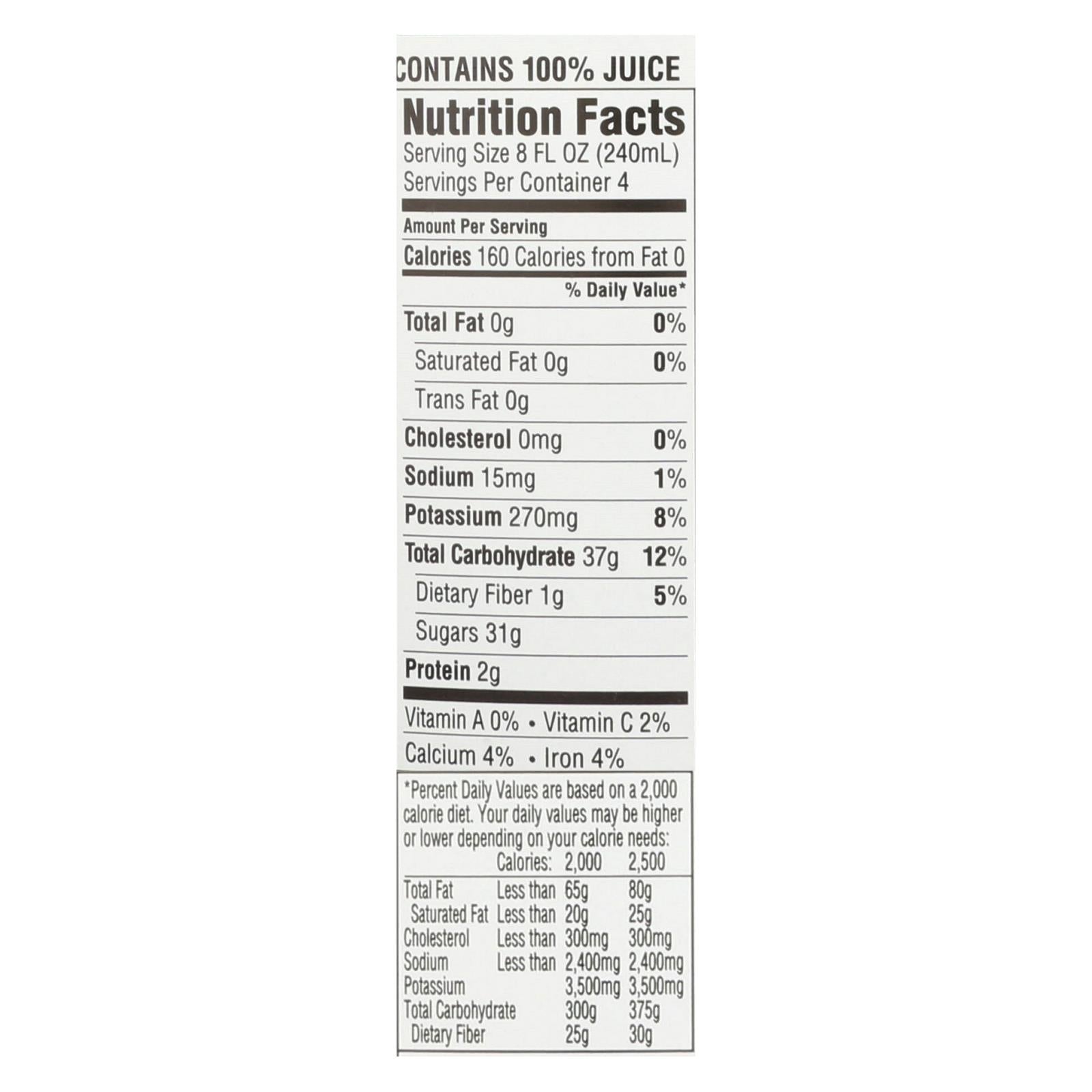 Rw Knudsen Organic Just Concord Juice  - Case of 6 - 32 FZ
