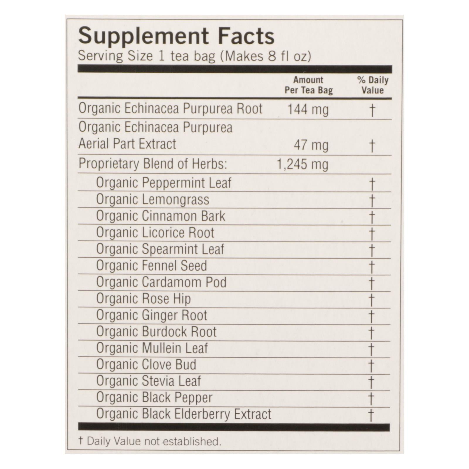 Yogi Echinacea Immune Support Tea, 16 Bags, Case of 6