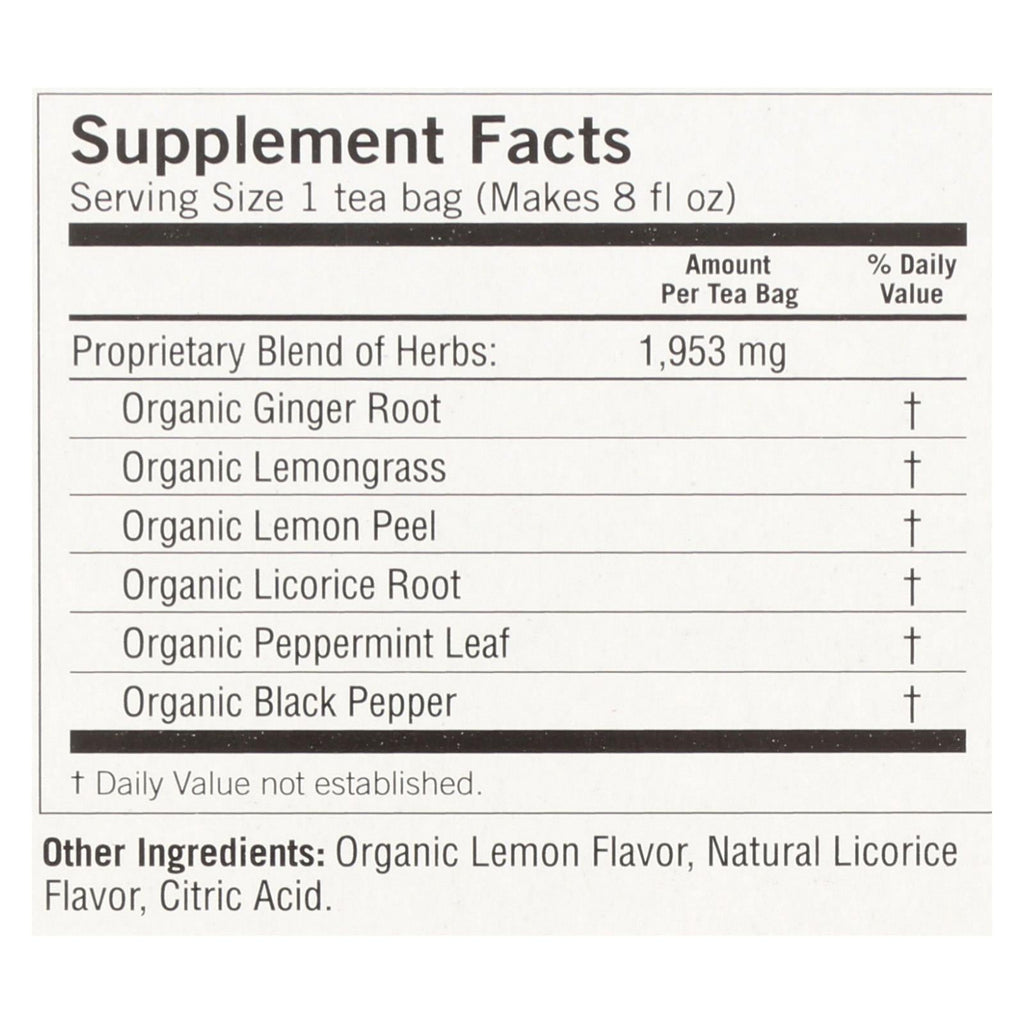 Yogi Lemon Ginger Herbal Tea, Caffeine Free, 6x16 Bags