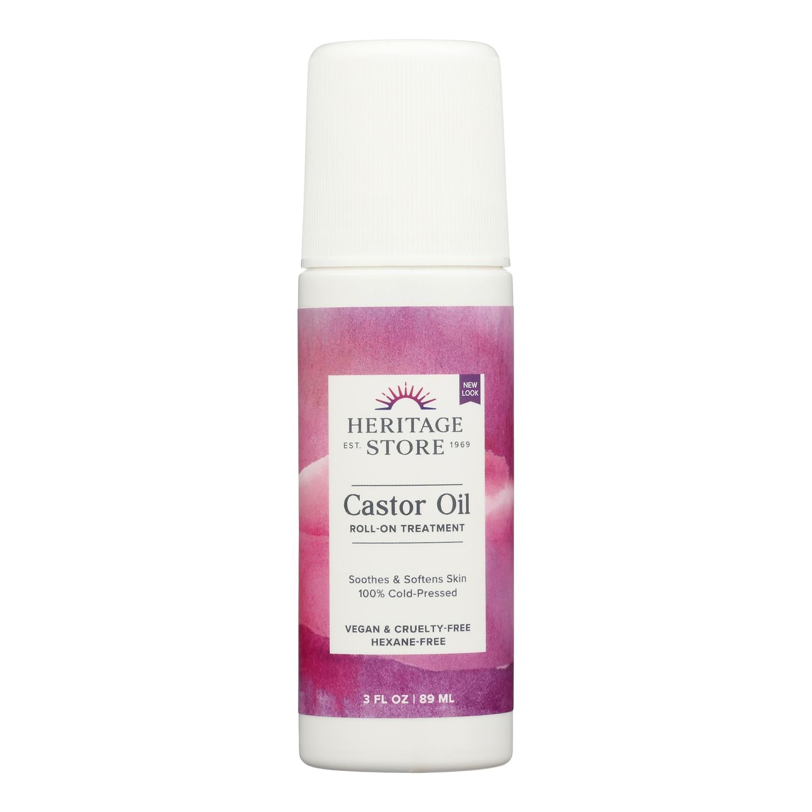 Heritage Palma Christi Castor Oil Roll-on, 3 Fl Oz