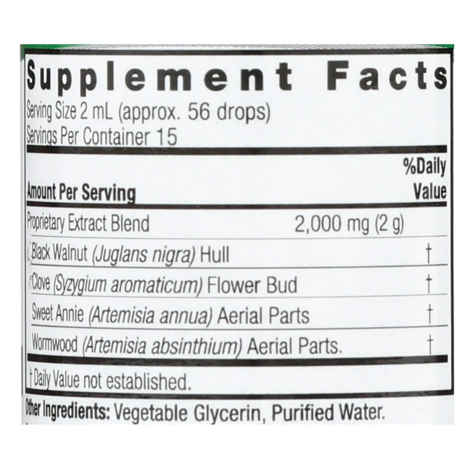 Black Walnut & Wormwood Complex, Alcohol-Free, 1 Fl Oz