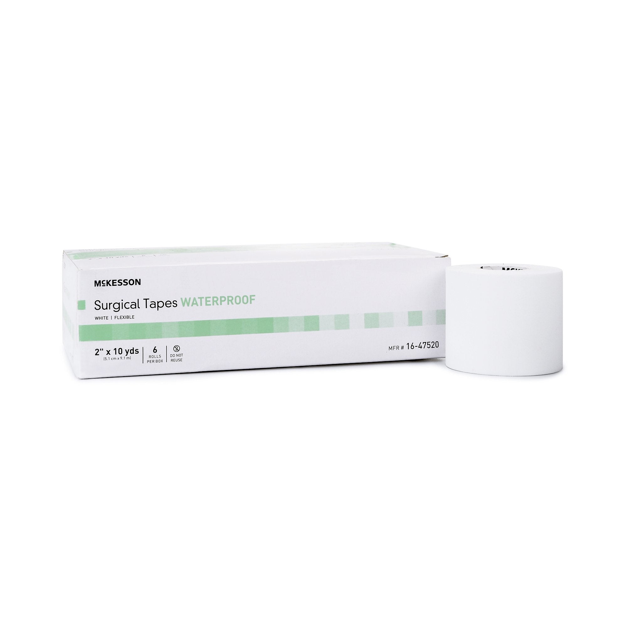 McKesson Adhesive Medical Tape, 2 Inch x 10 Yard, White 16-47520