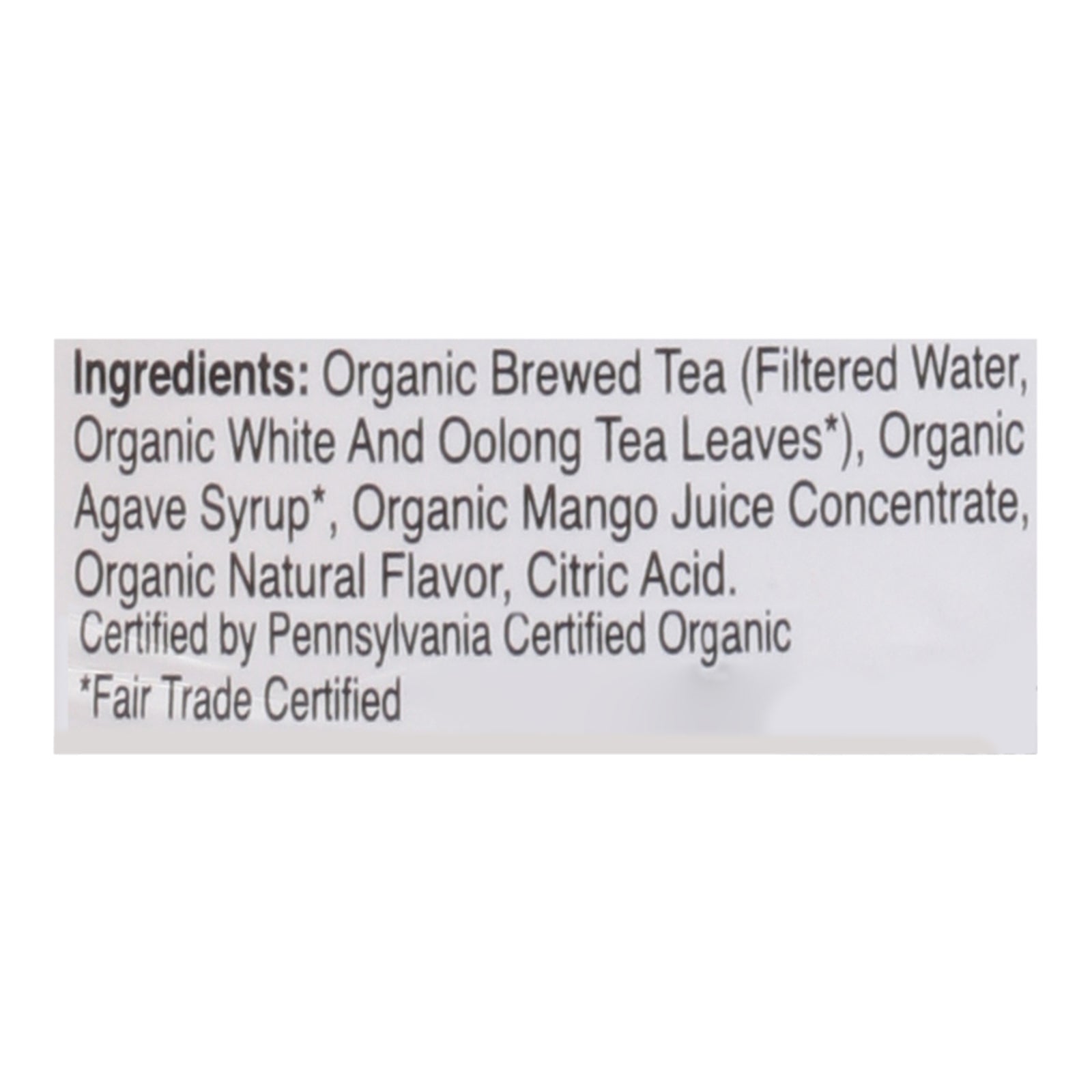 Just Ice Tea - Tea Og2 White Mango - CS of 12-16 FZ