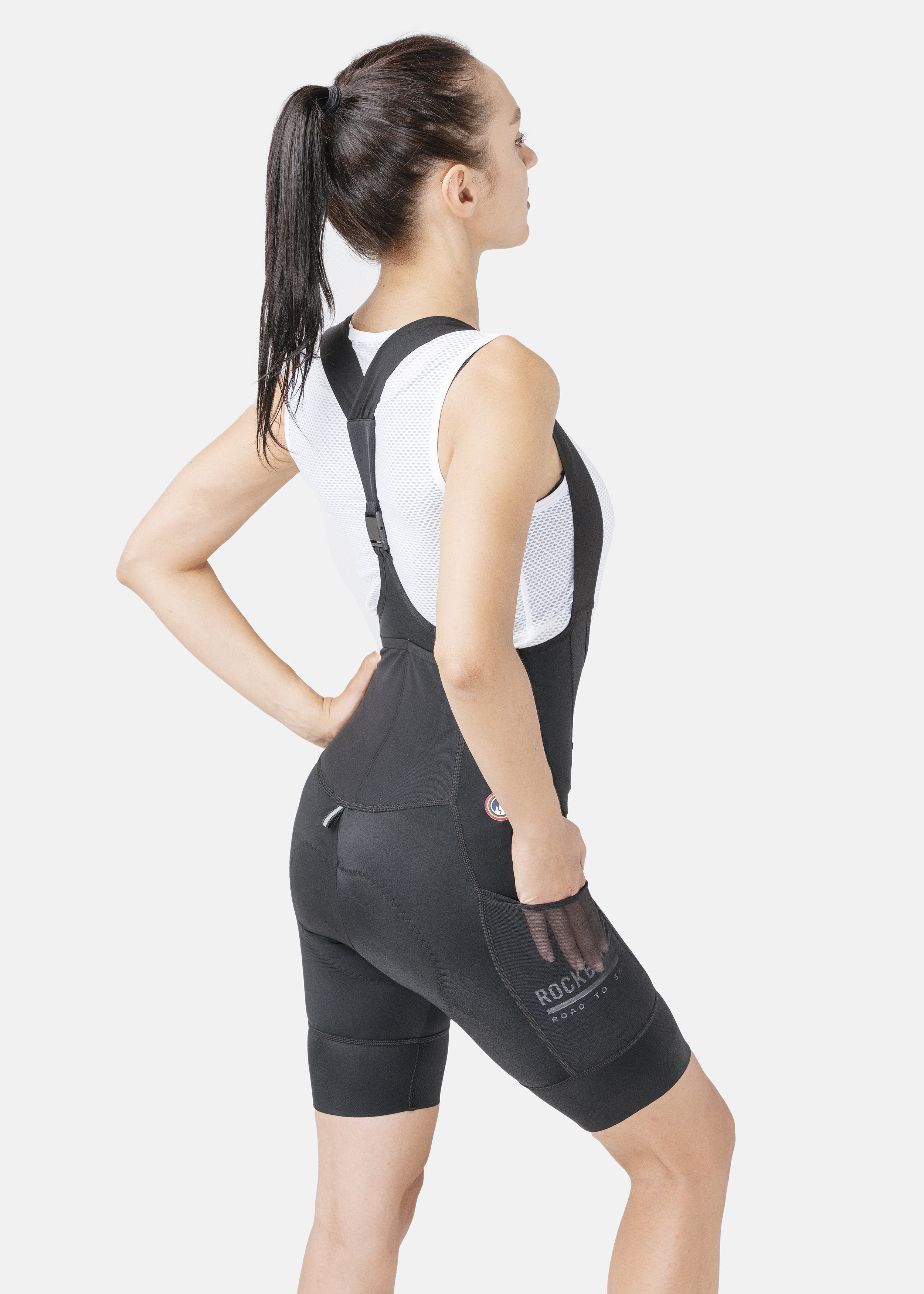 【ROAD TO SKY by ROCKBROS Women's Cycling Bib Shorts in Black