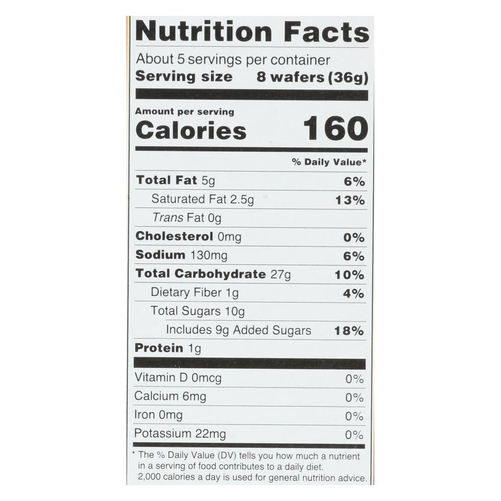 Kinnikinnick Vanilla Wafer - Case of 6 - 6.3 oz.