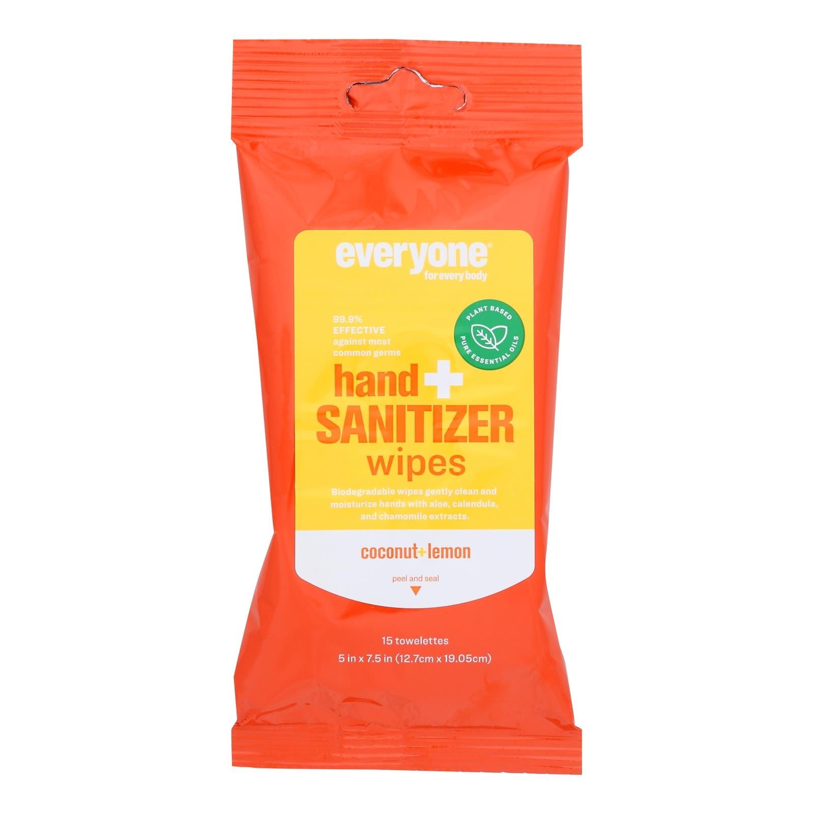 Everyone - Hand Sntzr Wps Coconut Lemon - Case of 6-15 CT