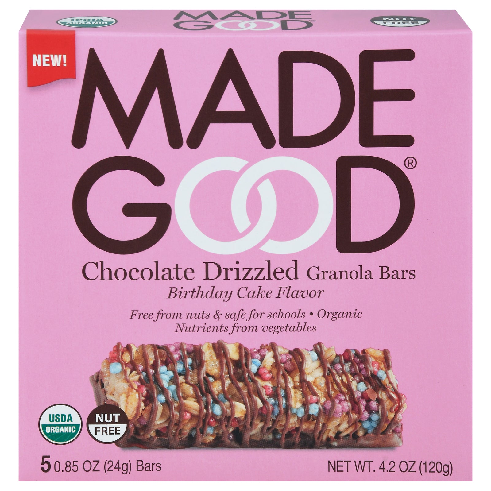 Made Good Birthday Cake Drizzled Granola Bars, 6 Packs