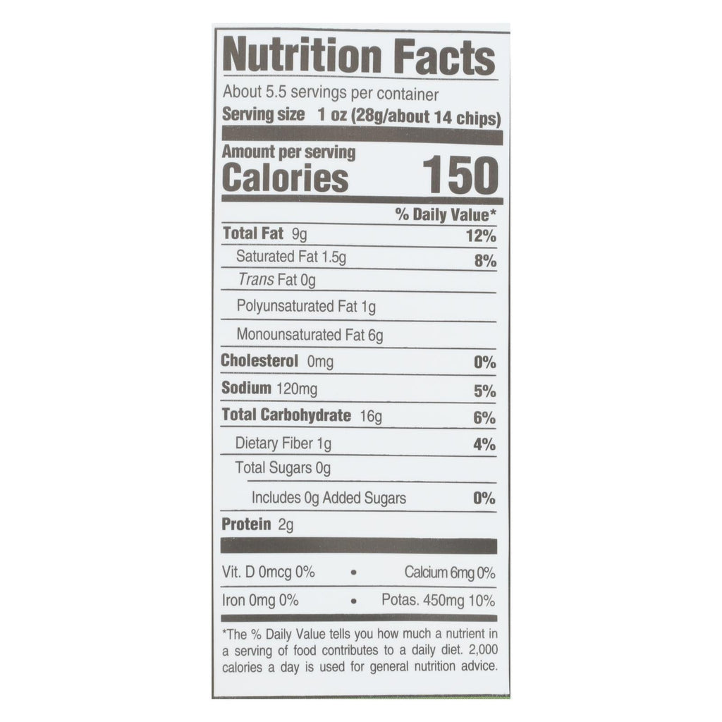 Boulder Canyon Avocado Oil Sea Salt Chips, 12-pack, 5.25 oz