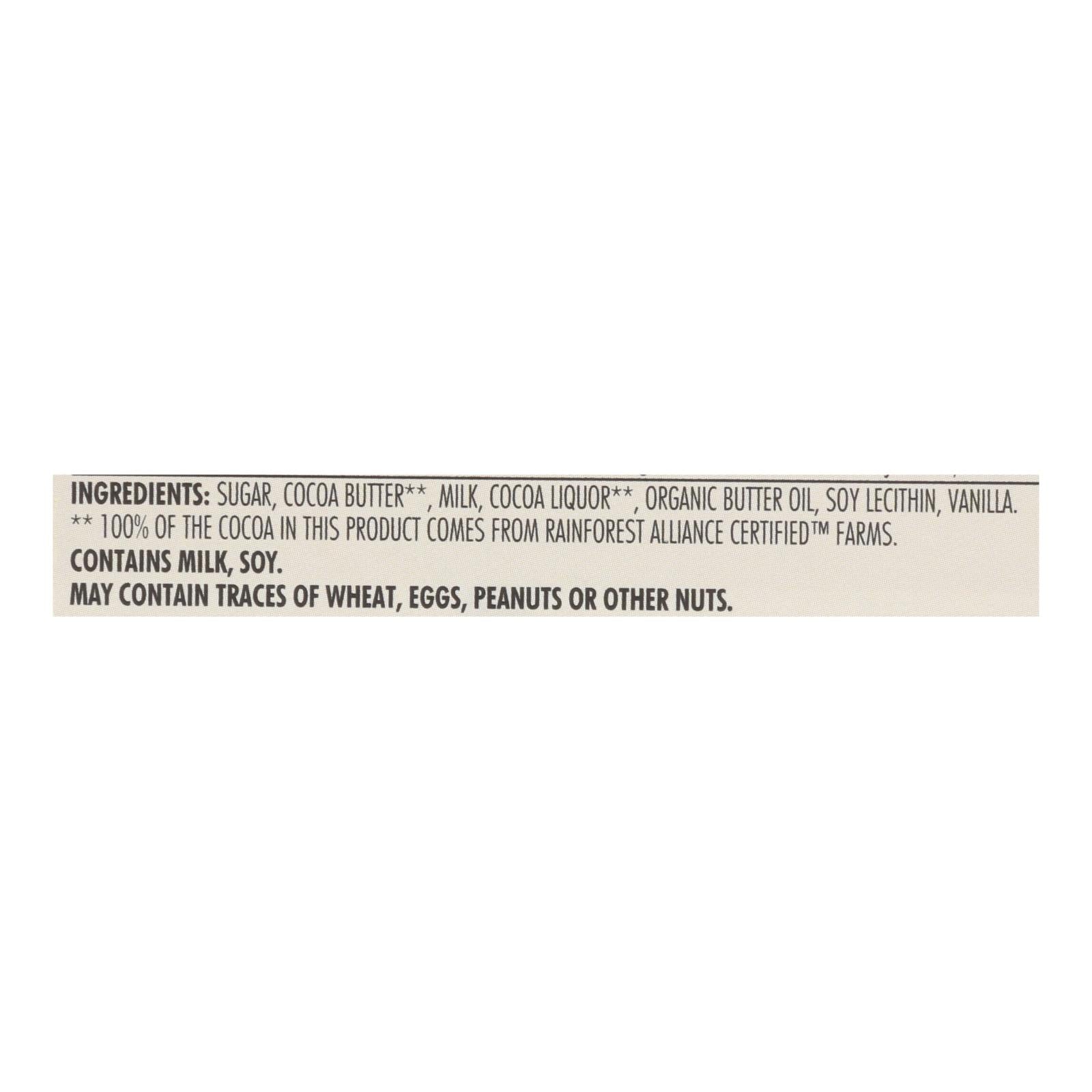 Chocolove Xoxox Milk Chocolate Bars, 3.2 oz, Case of 12