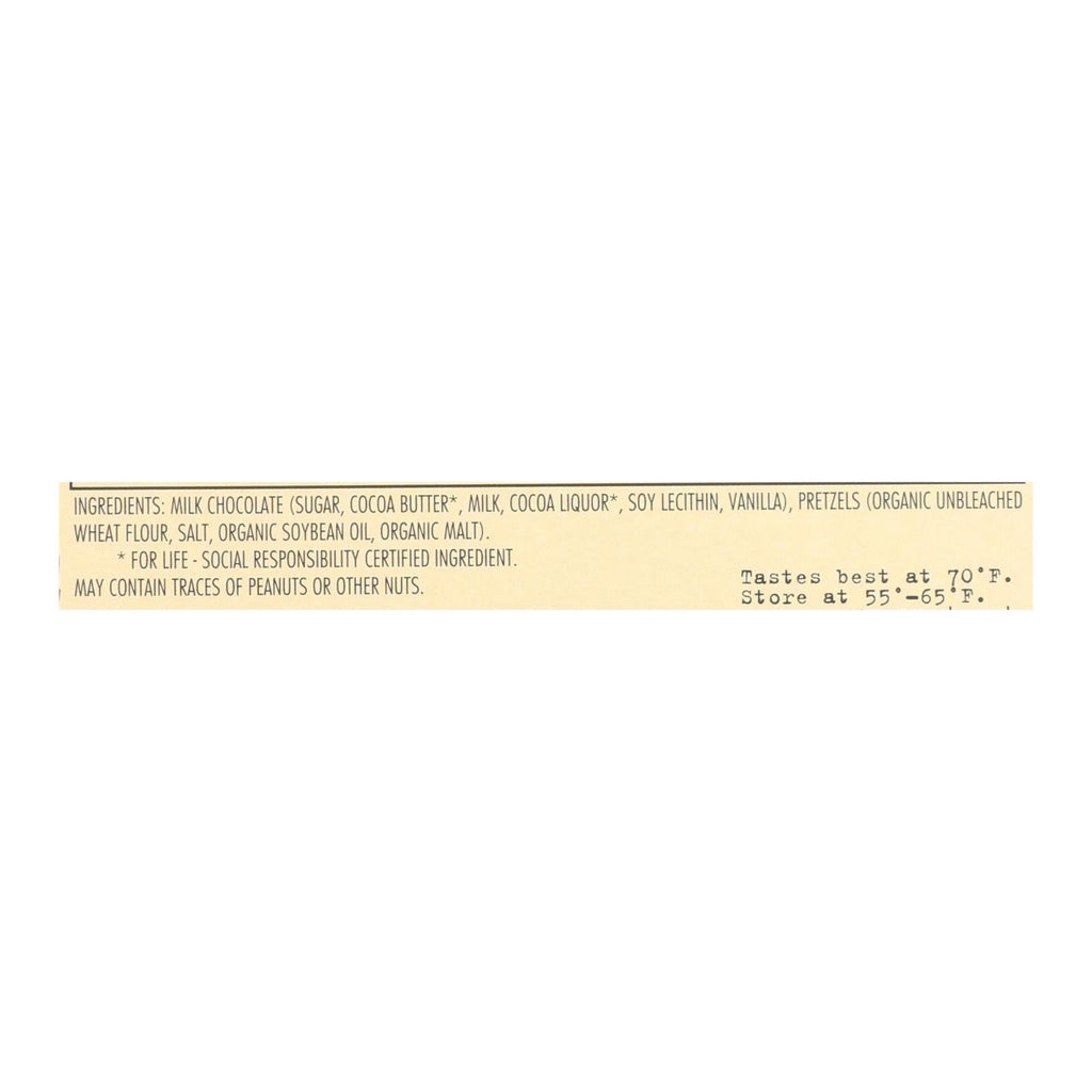 Chocolove Milk Chocolate Pretzel Bars, 2.9 oz, Pack of 12