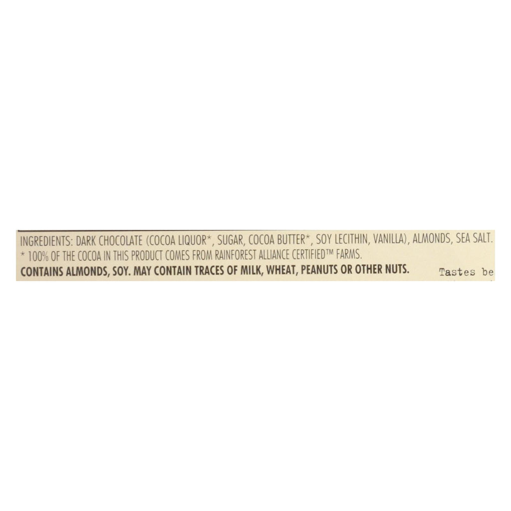 Chocolove Dark Chocolate Almond Sea Salt Bars, 3.2 oz, 12-Pack