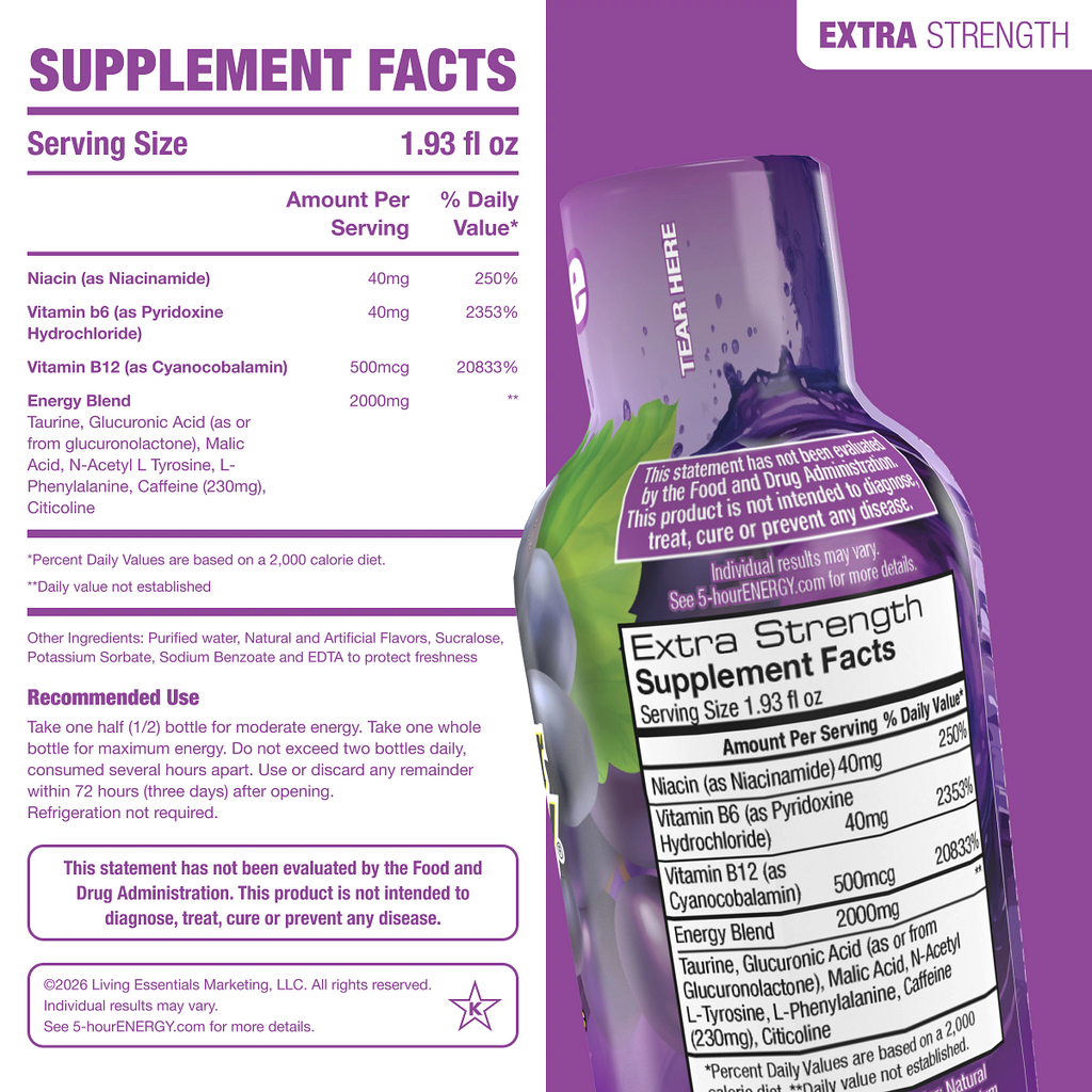 Grape Flavor Extra Strength 5-hour ENERGY Shots