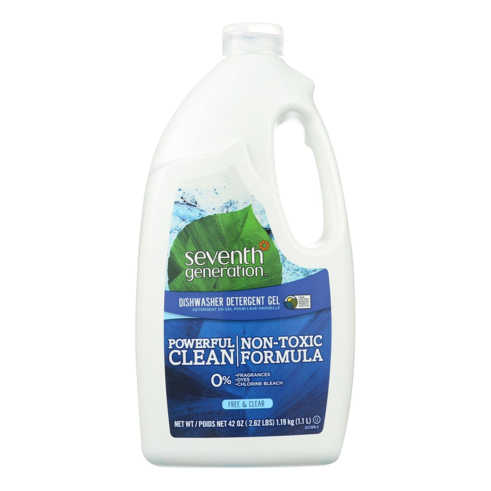 Seventh Generation Free Clear Dishwasher Gel, 6x42 Fl Oz