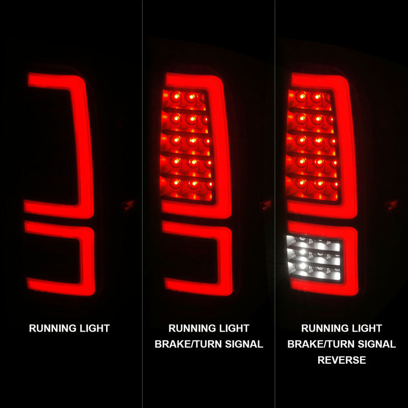 ANZO 2014-2021 Toyota Tundra LED Taillights Black Housing/Clear Lens 311436