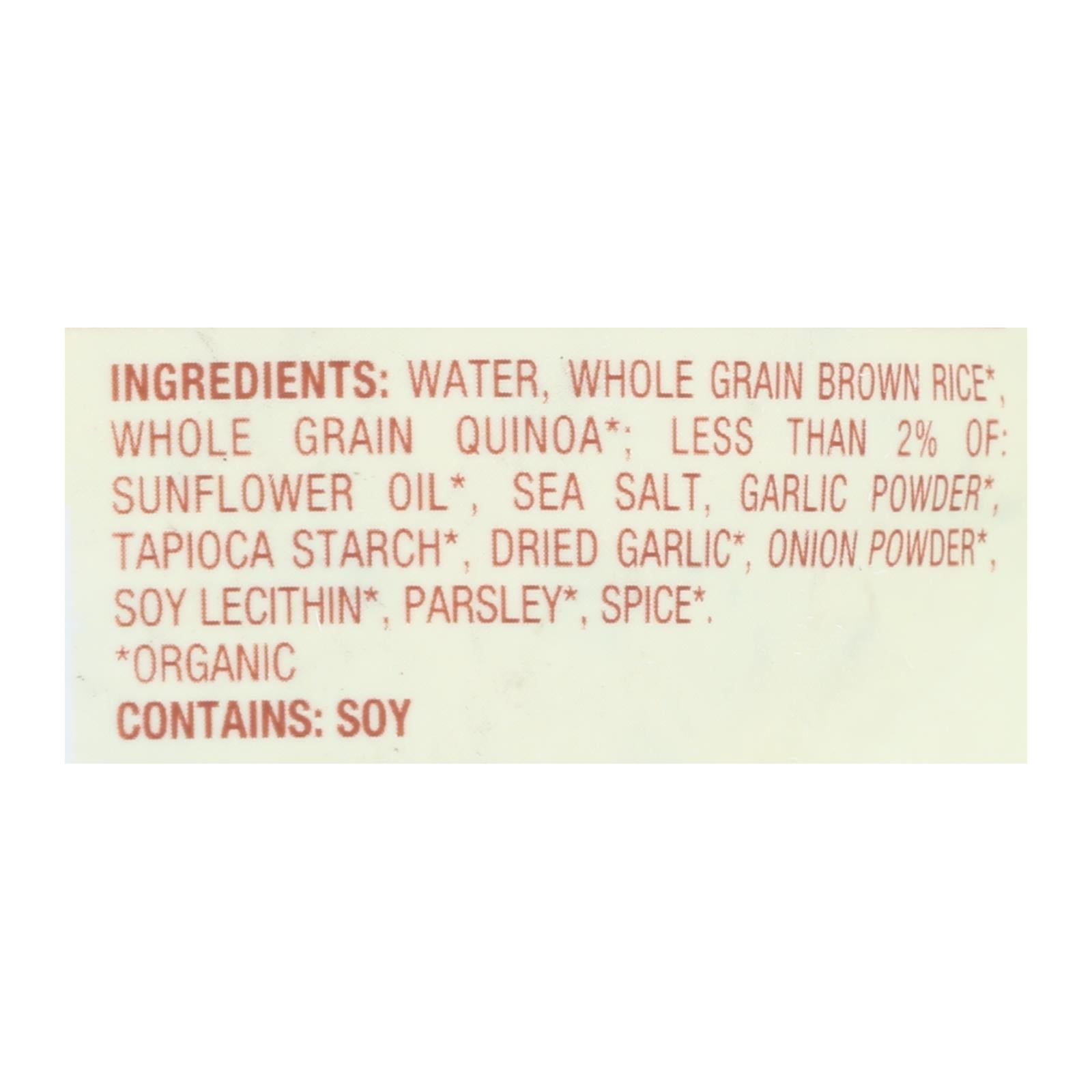 Organic Quinoa & Brown Rice w/ Garlic - 12 Pack, 8.5 Oz