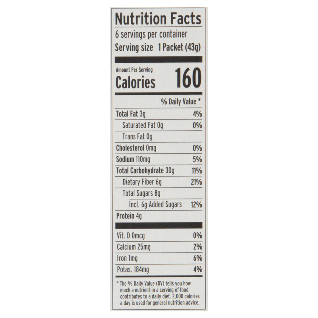 Purely Elizabeth Blueberry Oatmeal 6 Pack - 9.12 OZ Each