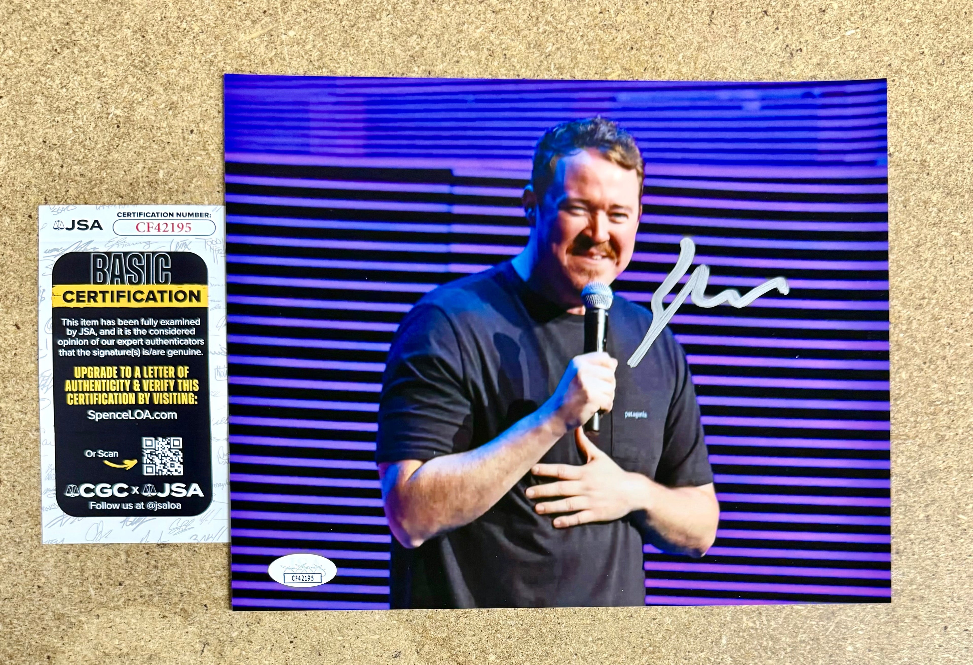 Comedian Shane Gillis Stand Up Signed 8X10 Photo With JSA COA