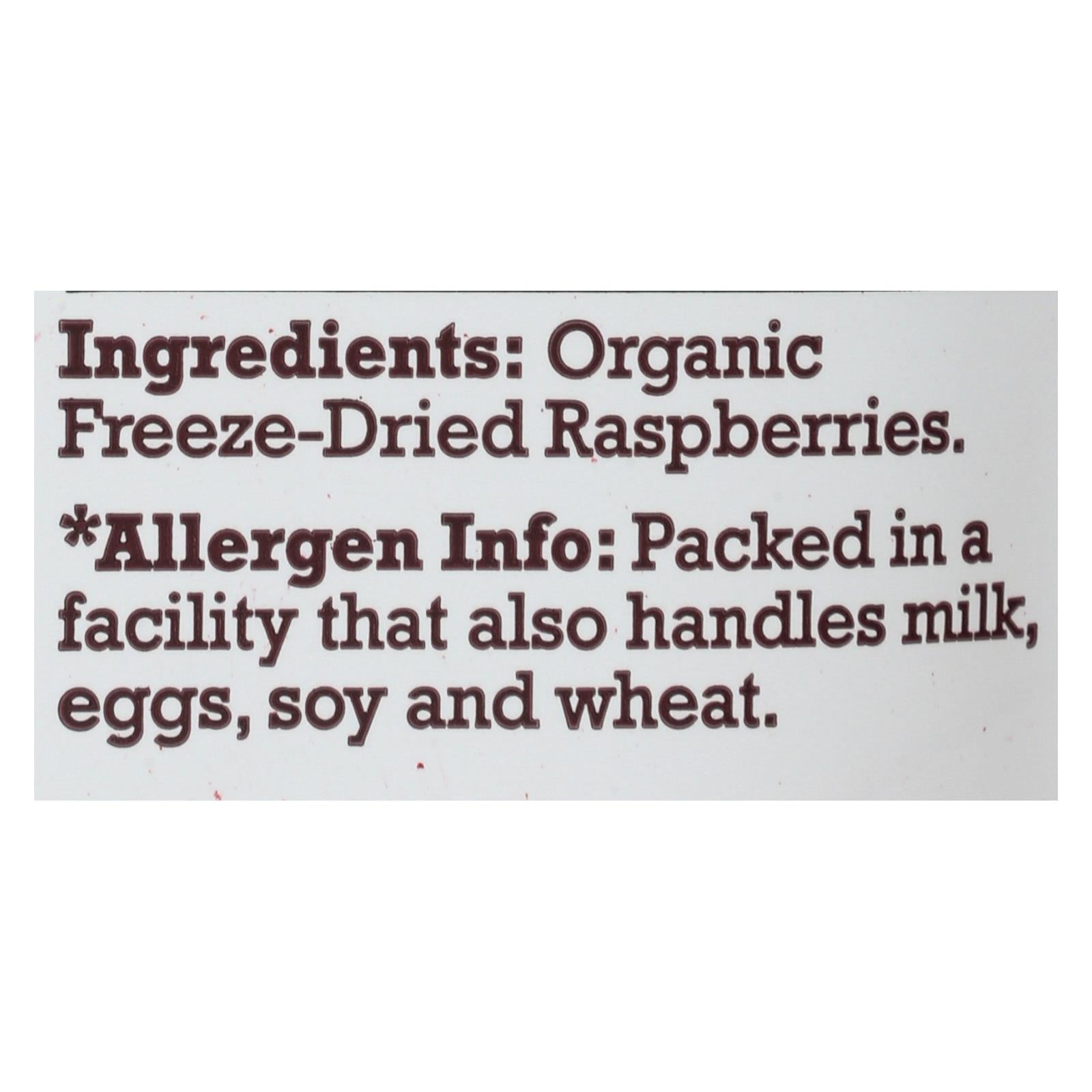 Natierra Freeze Dried - Raspberries - Case of 12 - 1.3 oz.