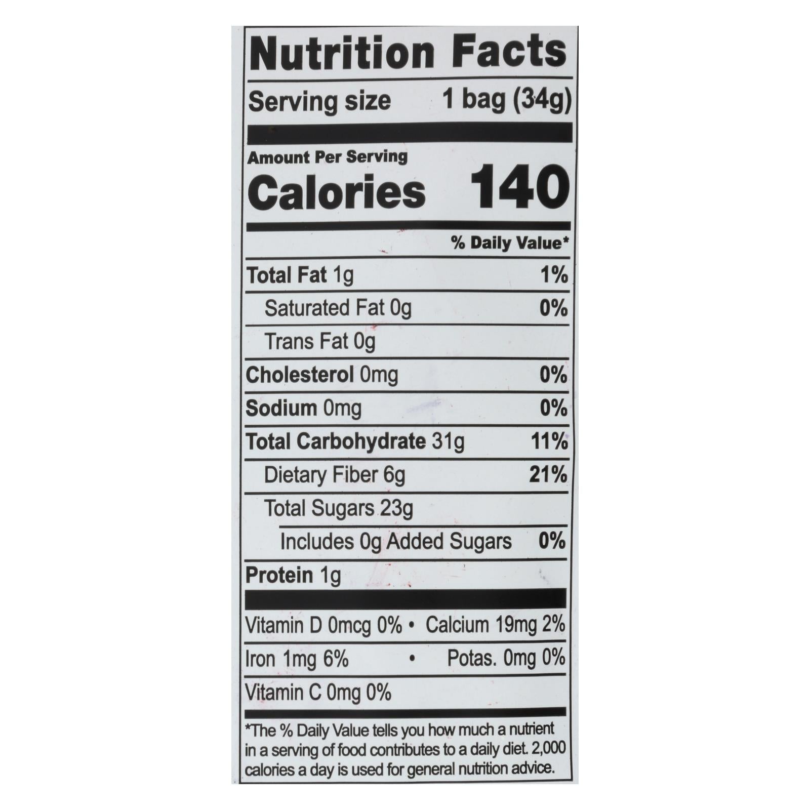 Natierra Organic Freeze-Dried Blueberries, 1.2 Oz, 12-Pack