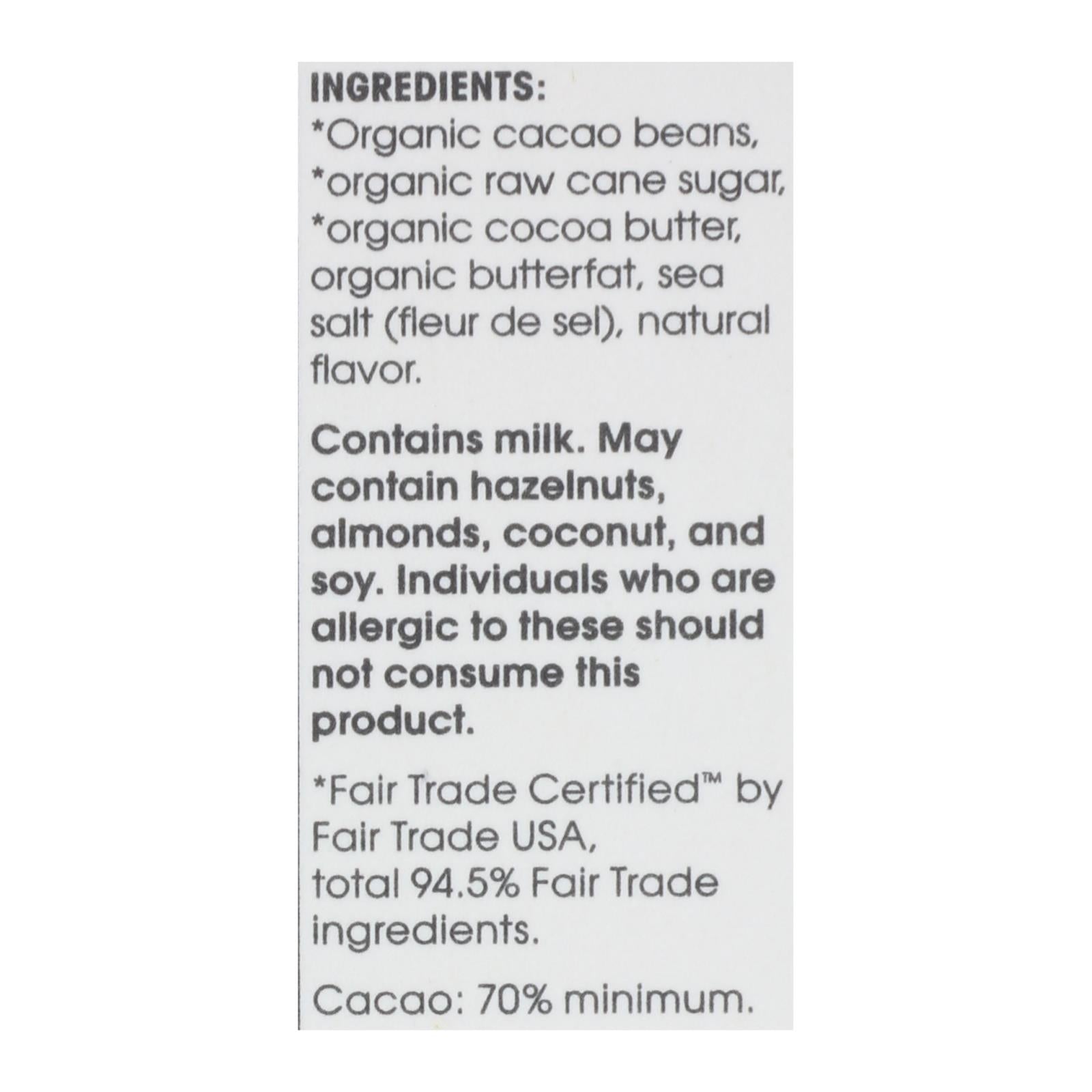 Alter Eco Organic Dark Salted Brown Butter Chocolate 2.82oz