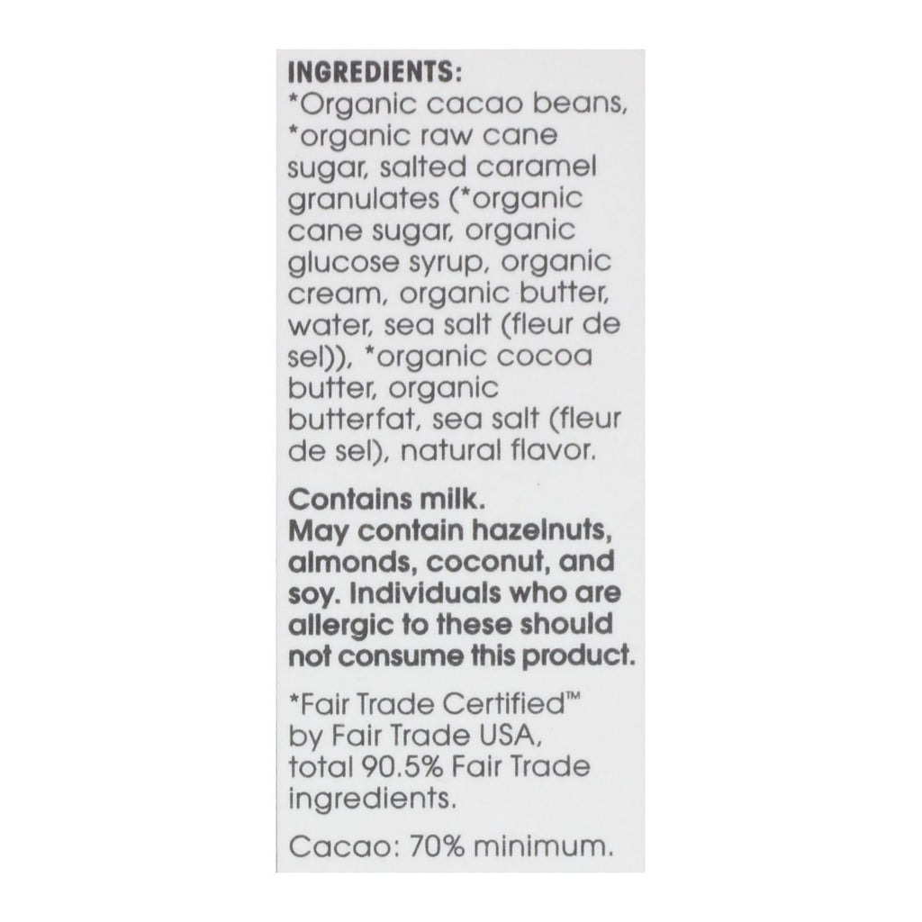 Alter Eco Organic Dark Salted Caramel Chocolate, 12 Pack