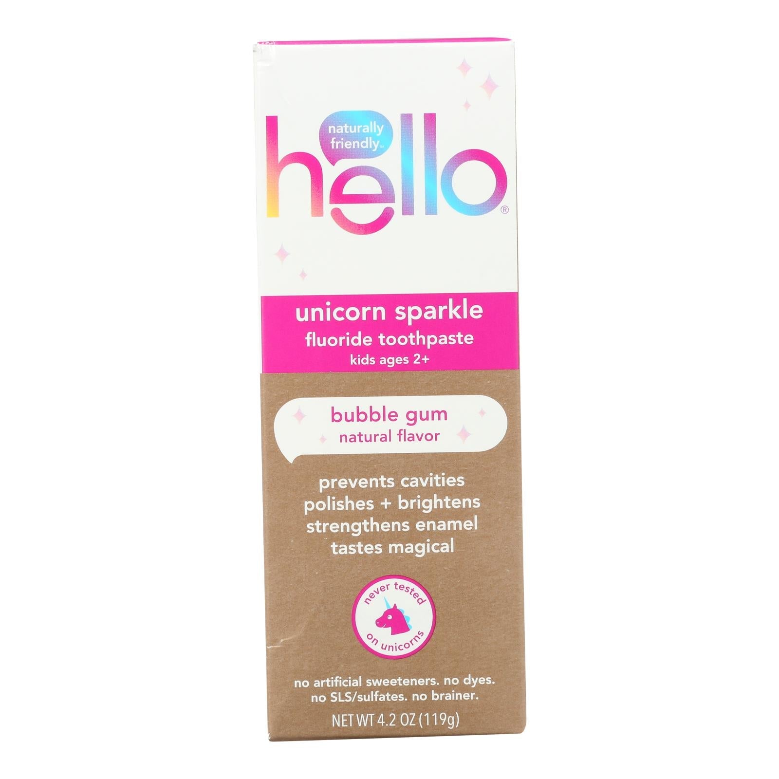 Hello Kids Unicorn Fluoride Toothpaste, 4.2 oz