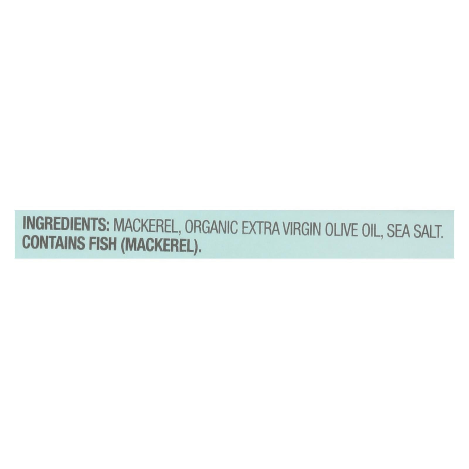 Wild Planet Mackerel in Olive Oil - 12 Pack, 4.375 Oz Each