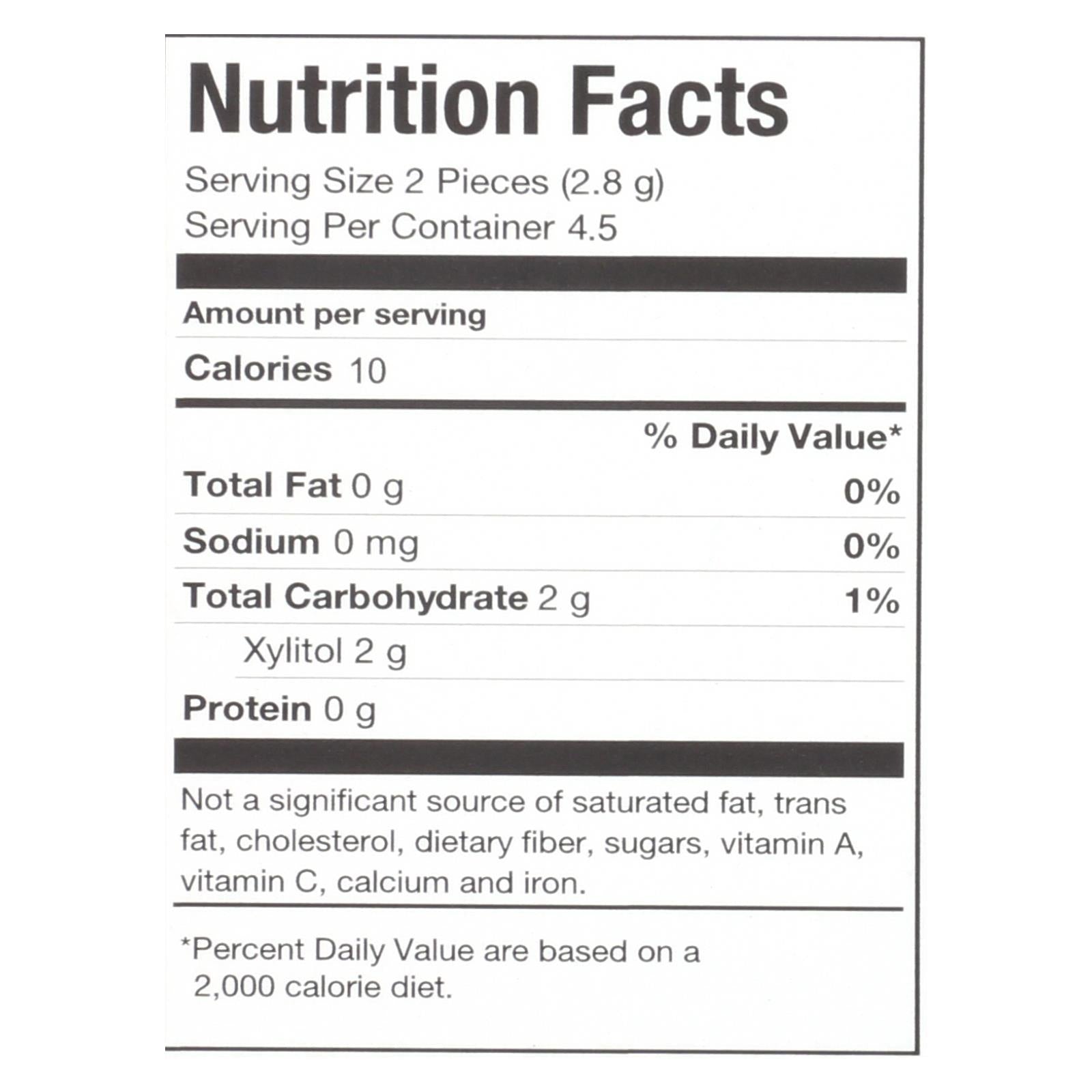Pur Gum Peppermint - Aspartame Free, 9pcs, Case of 12