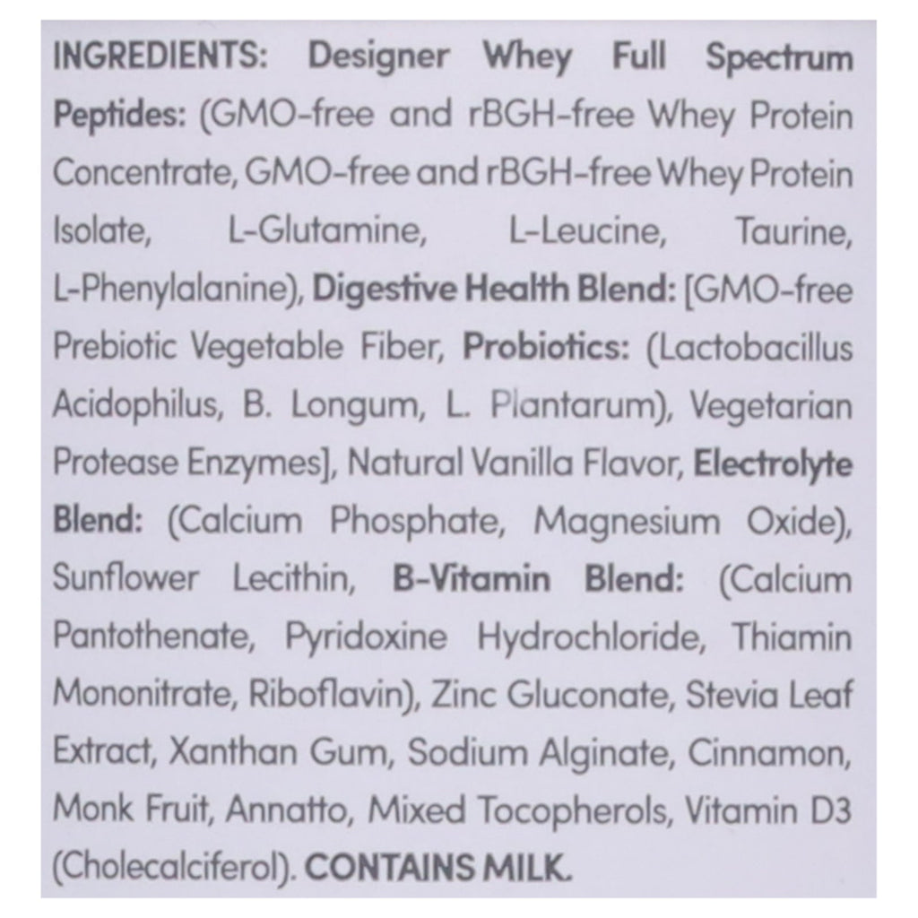 Designer Whey - Protein Powder - French Vanilla - 12 Oz