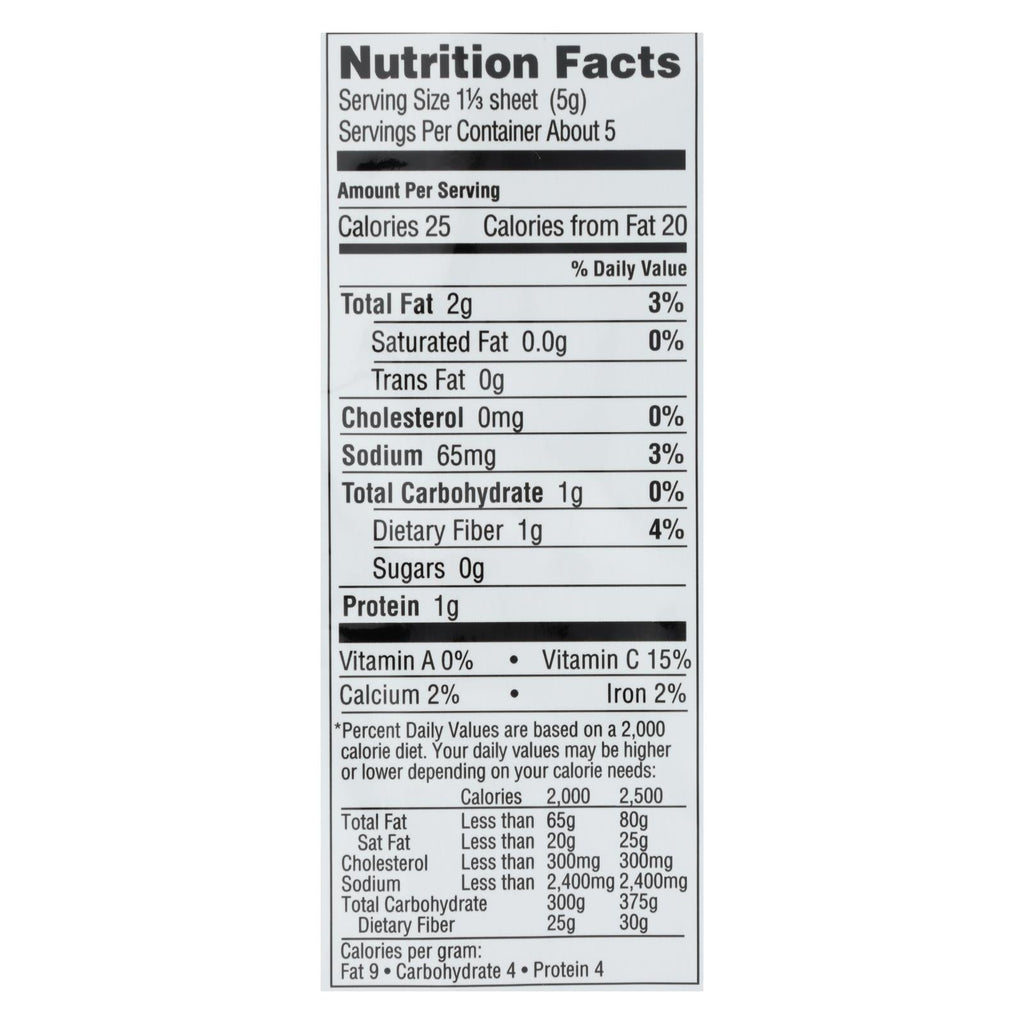 Gimme Organic Sea Salt Wraps - 10 Pack - 0.92 Oz