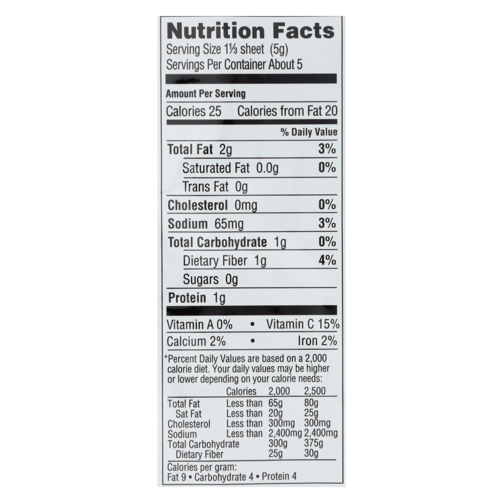 Gimme Organic Sea Salt Wraps - 10 Pack - 0.92 Oz