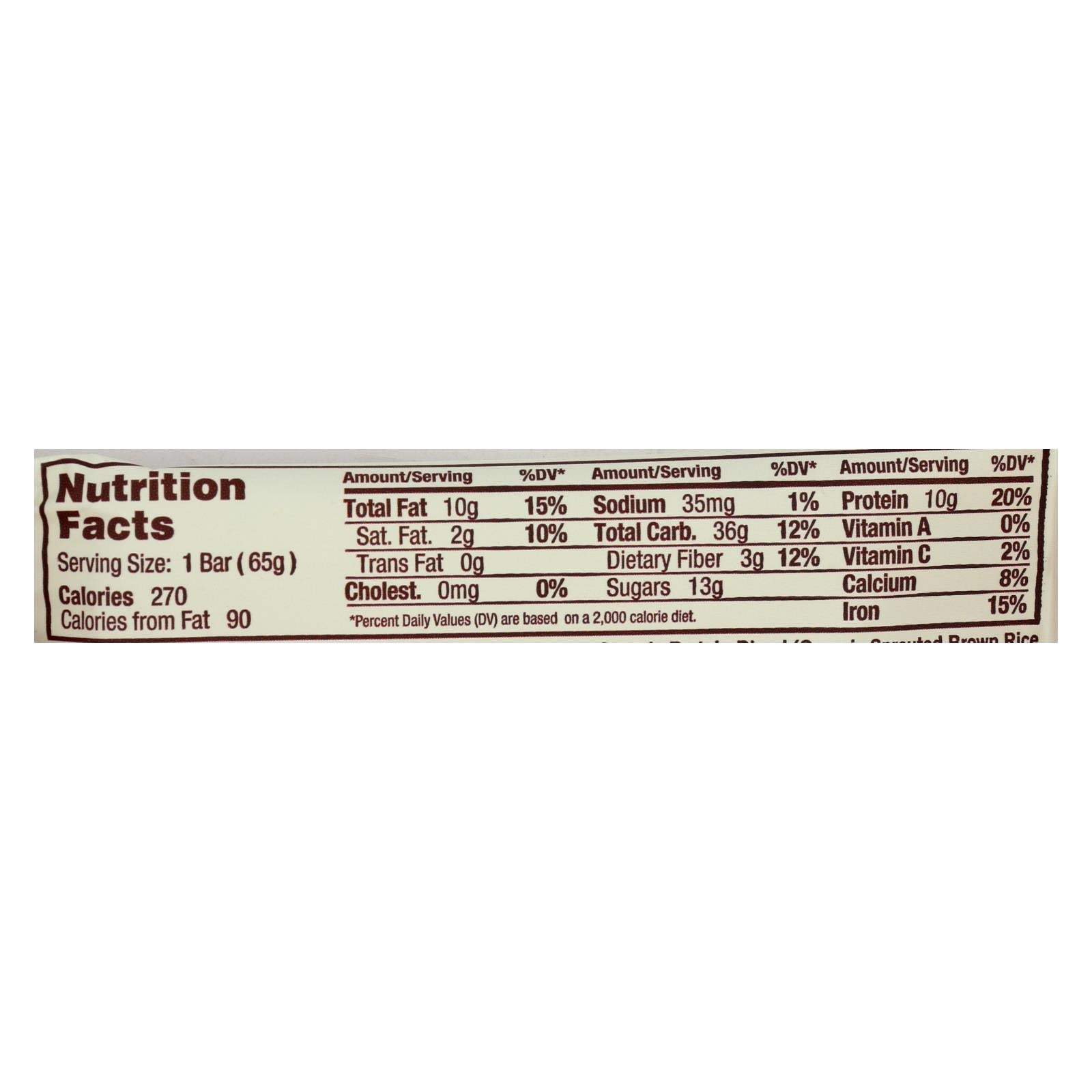 Gomacro Organic Mocha Chocolate Chip Bars, 12-Pack, 2.3 oz