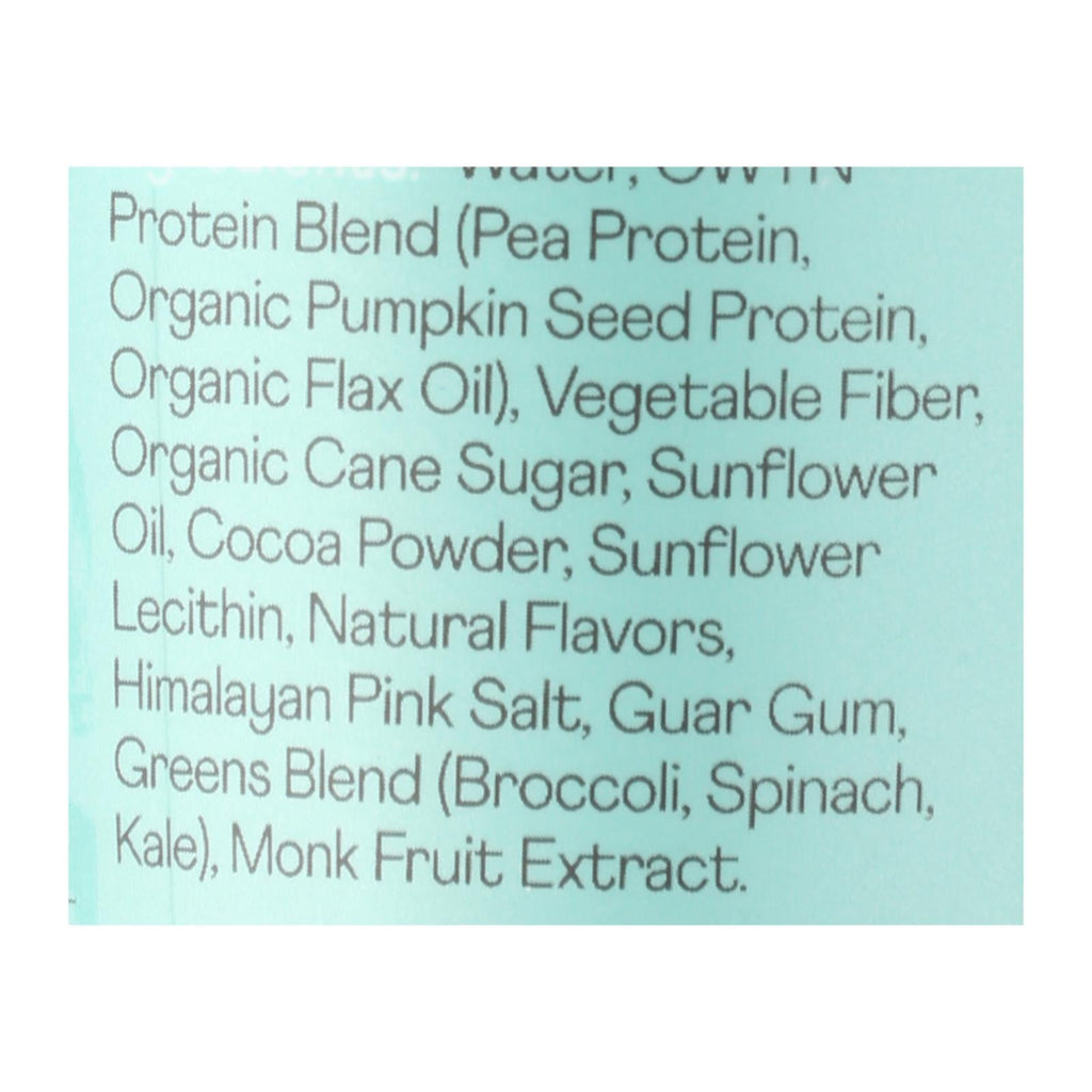 Only What You Need - Plant Based Protein Shake - Dark Chocolate - Case Of 12 - 12 Fl Oz.