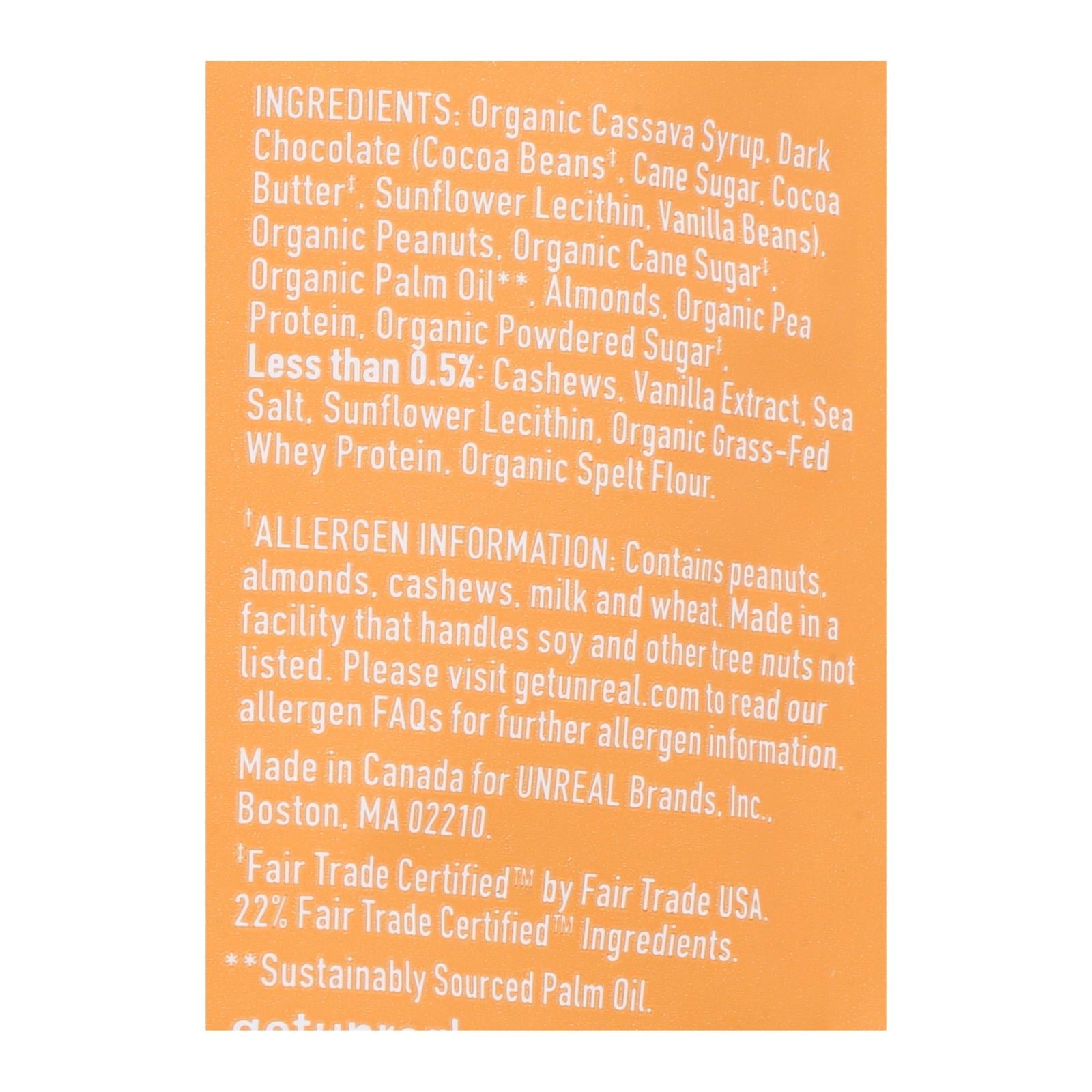 Unreal Caramel Peanut Nougat Bars - 6 Pack (3.4 OZ)